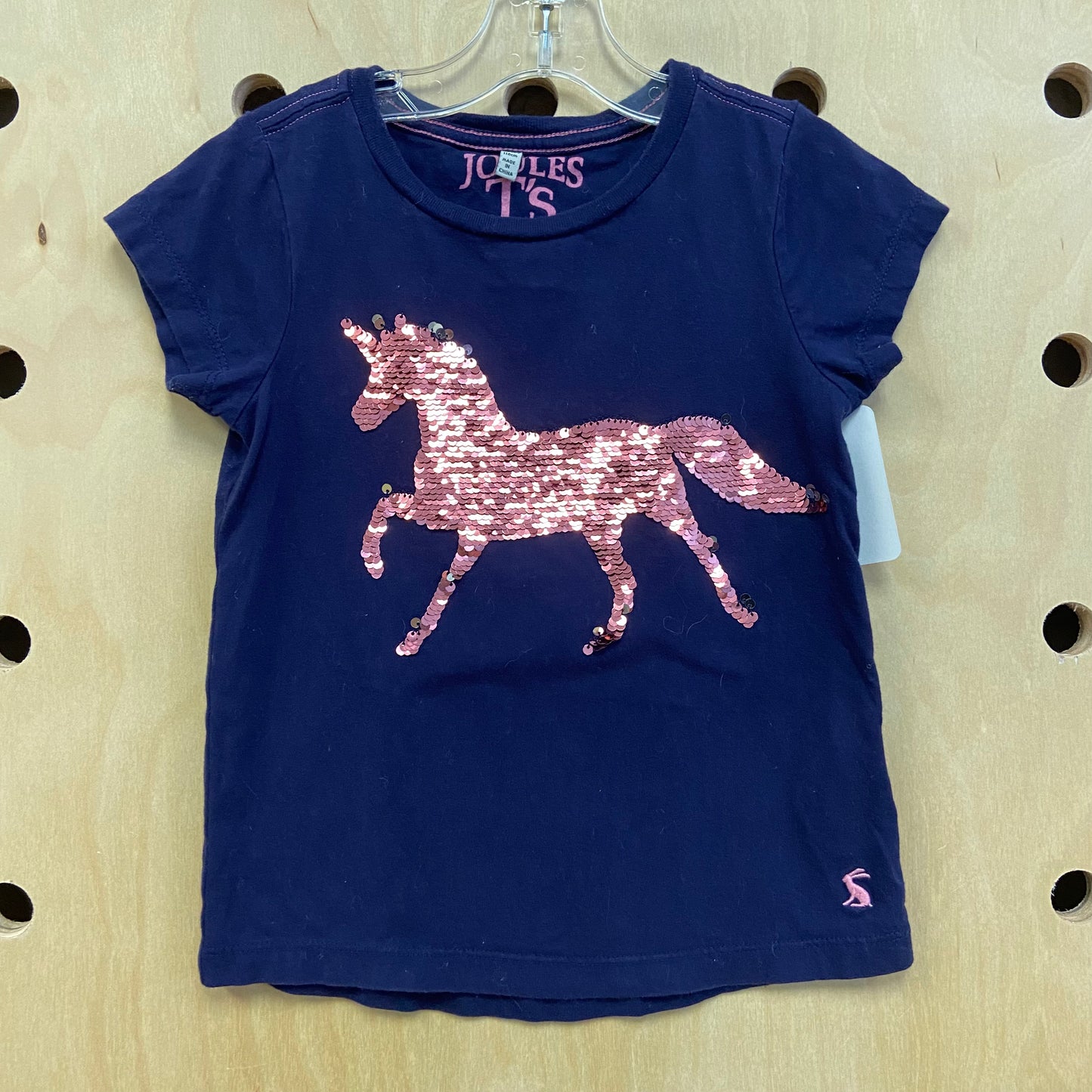Navy Unicorn Rev. Sequins Top
