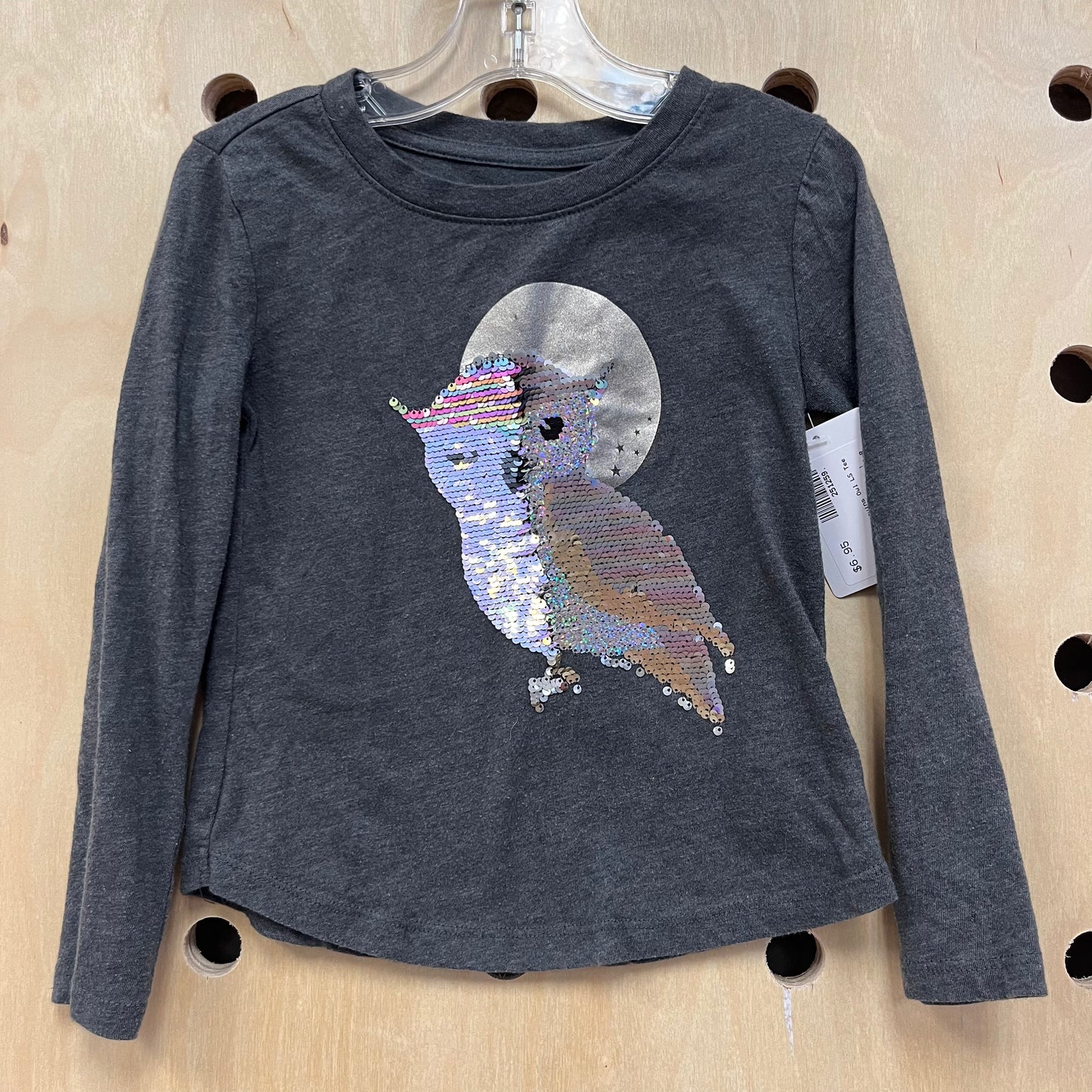Reversible Sequins Owl LS Tee