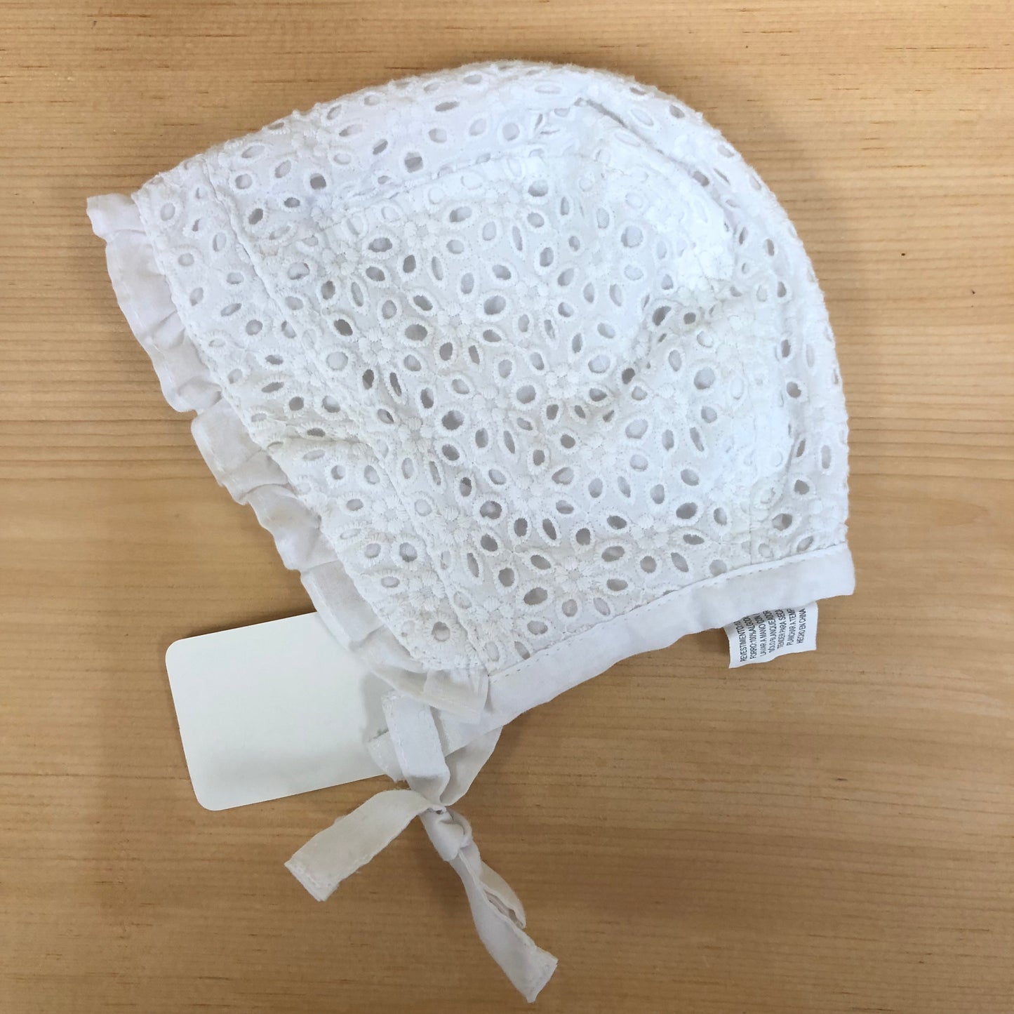 White Eyelet Bonnet
