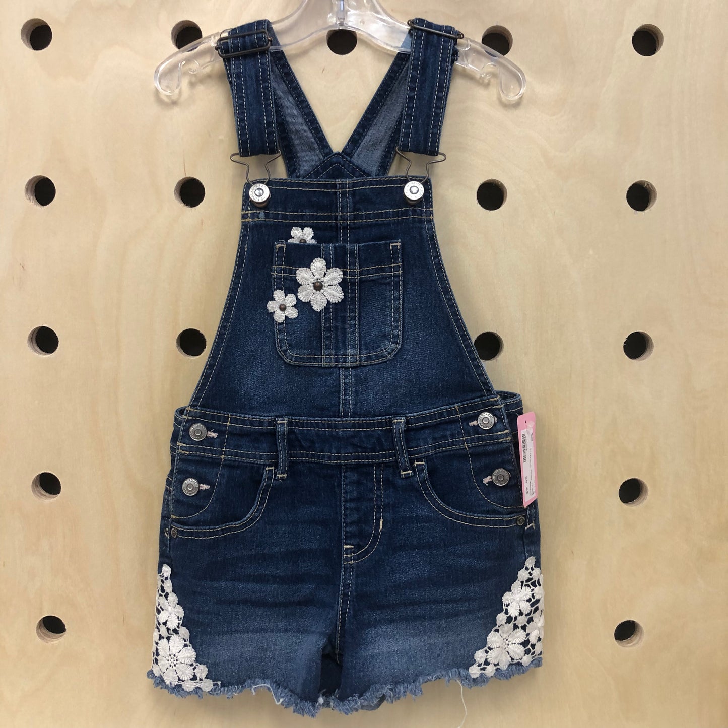 Floral Denim Shortalls
