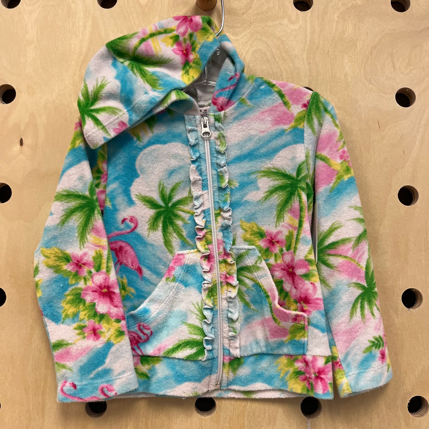 Tropical Terry Cloth Zip Up