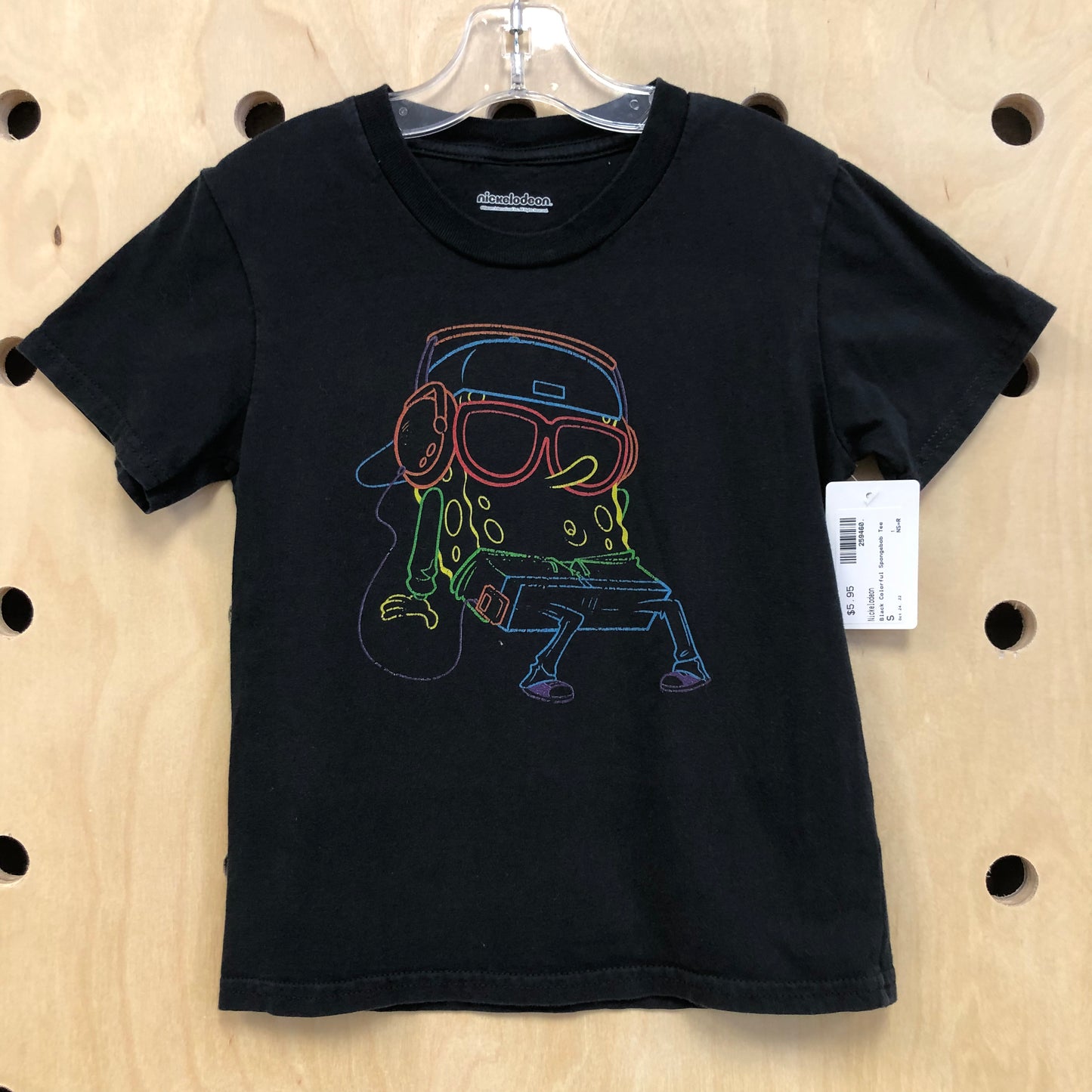 Black Colorful Spongebob Tee