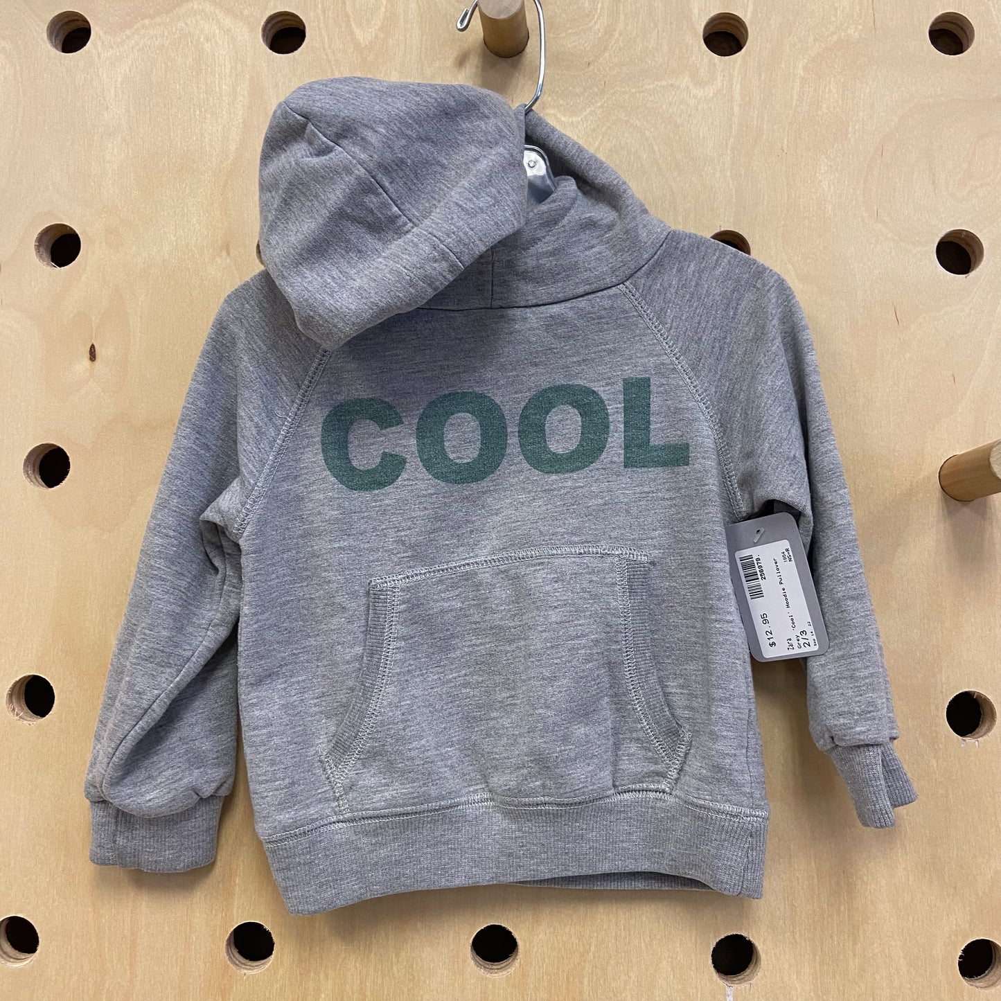 Grey 'Cool' Hoodie Pullover