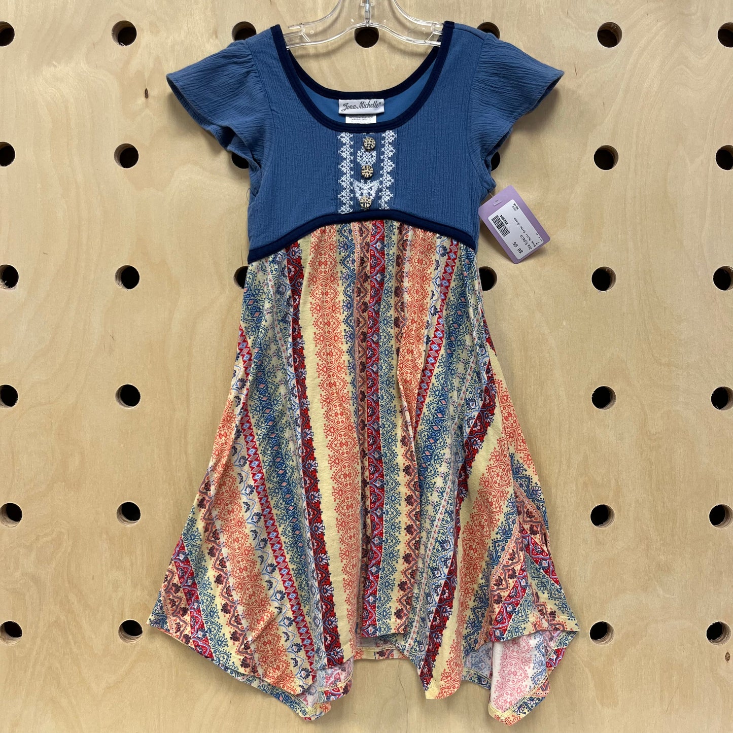 Blue Multi Color Dress