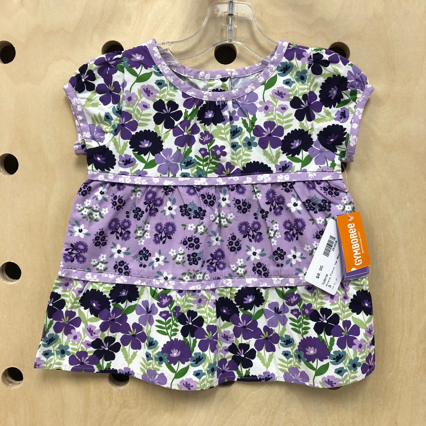 Purple Floral Top NEW!