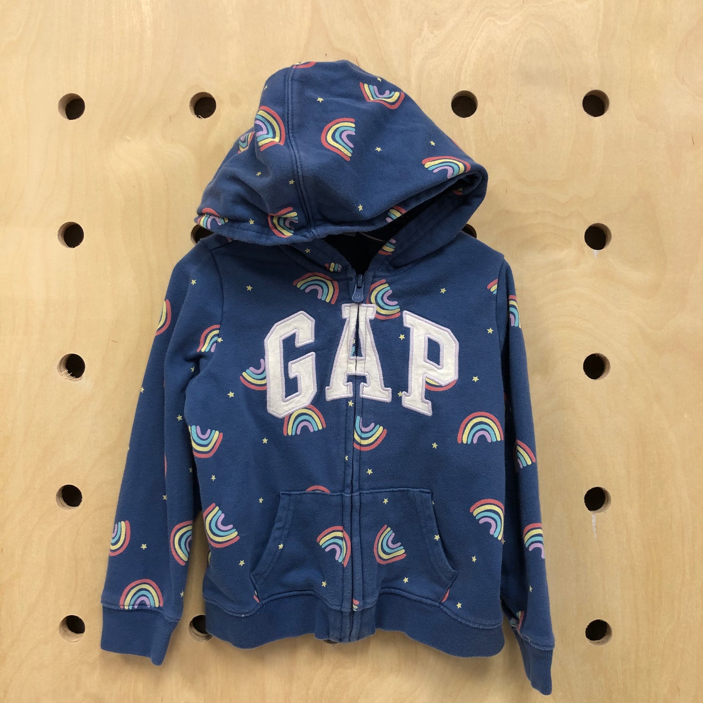 Blue Rainbow Zip Hoodie