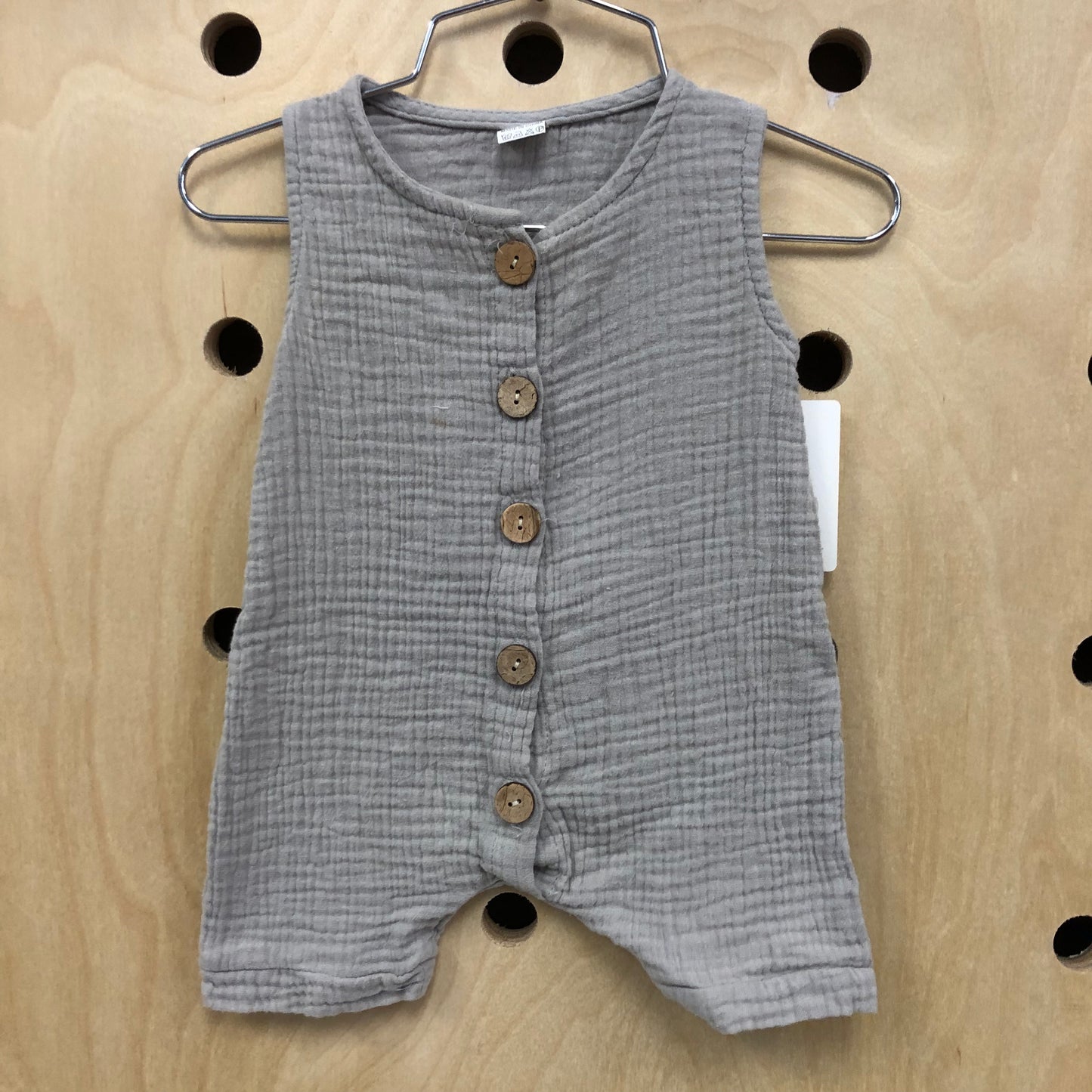Grey Muslin Romper