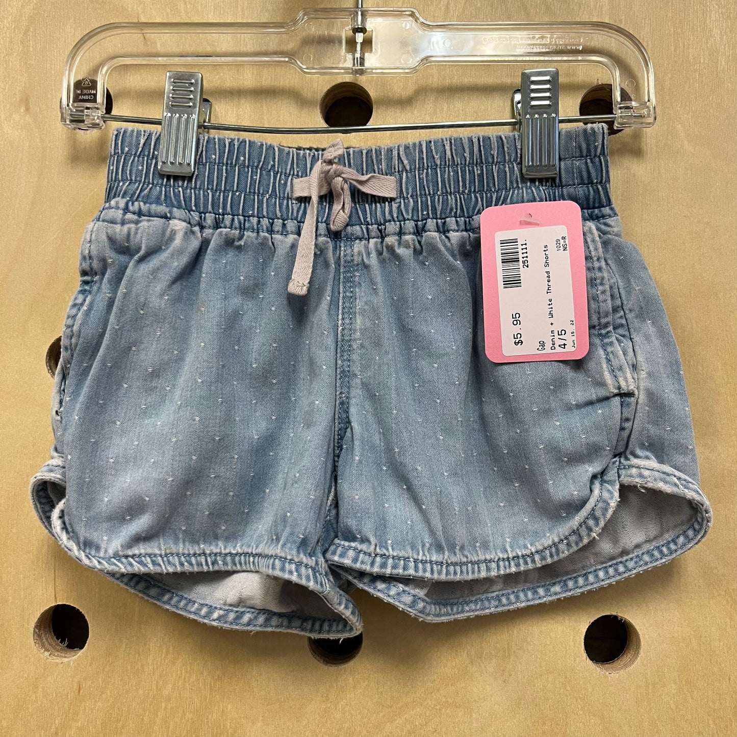 Denim + White Thread Shorts