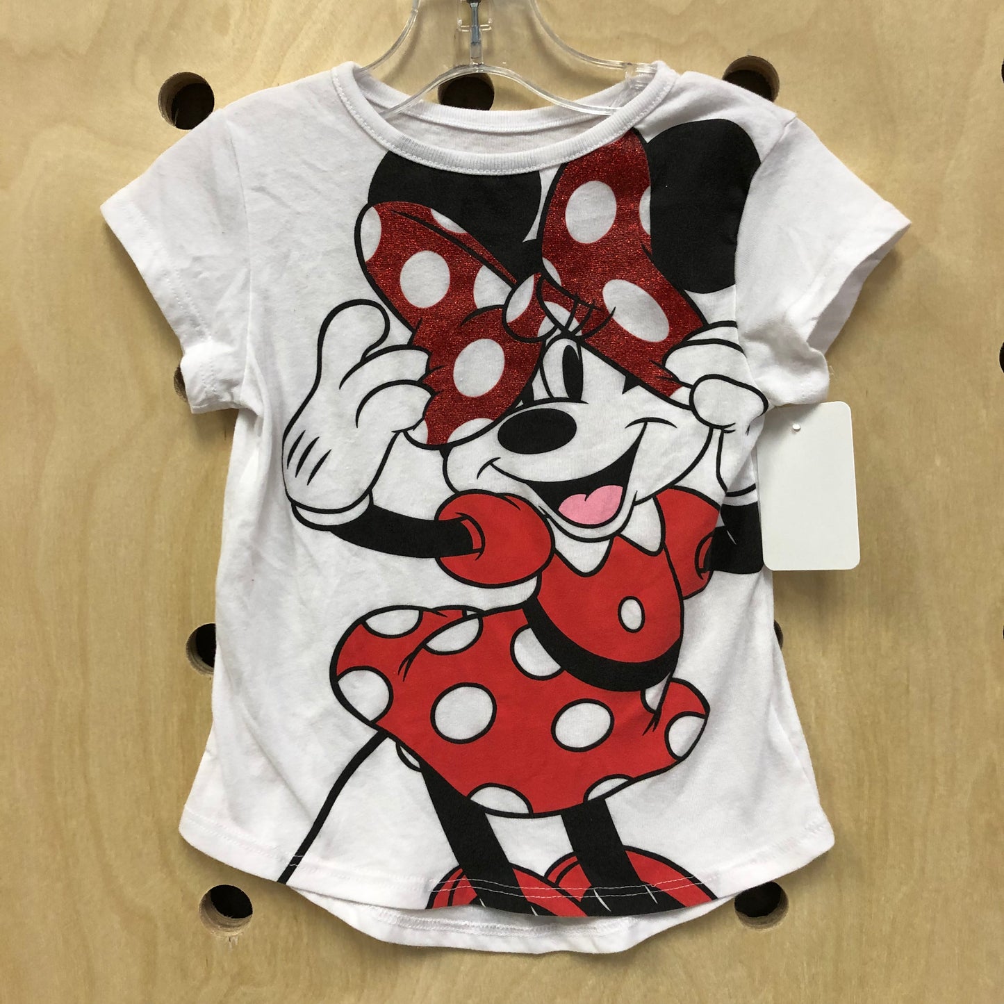 White Glitter Minnie Tee