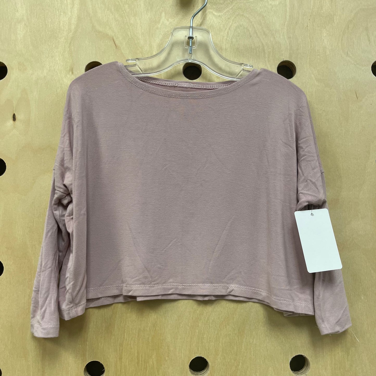 Light Mauve LS Crop Top