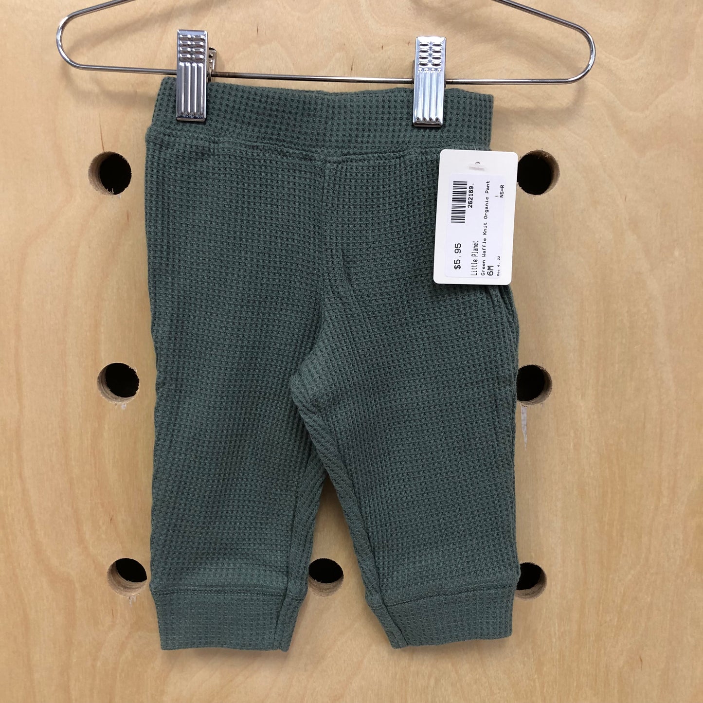 Green Waffle Knit Organic Pant