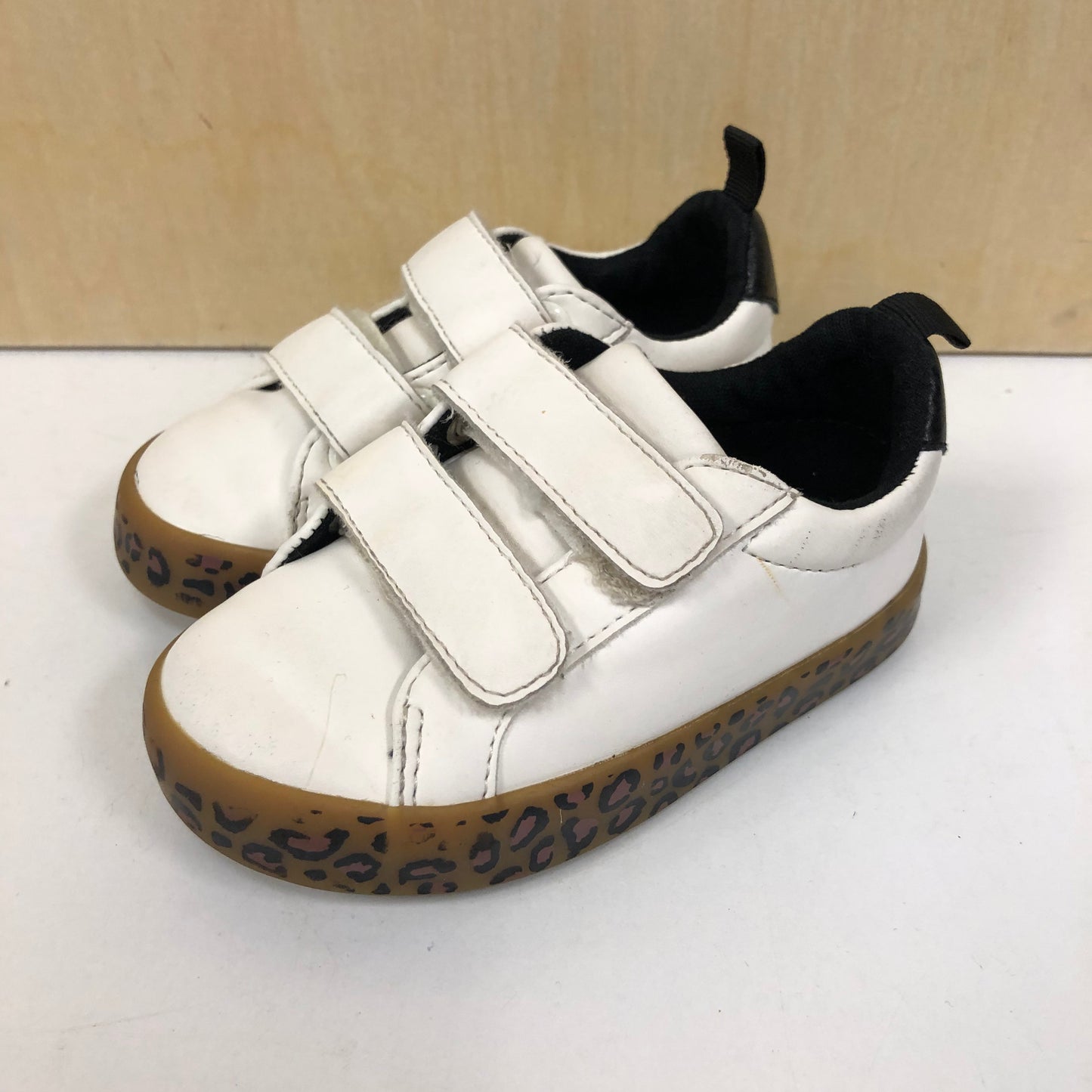 White Cheetah Print Velcro