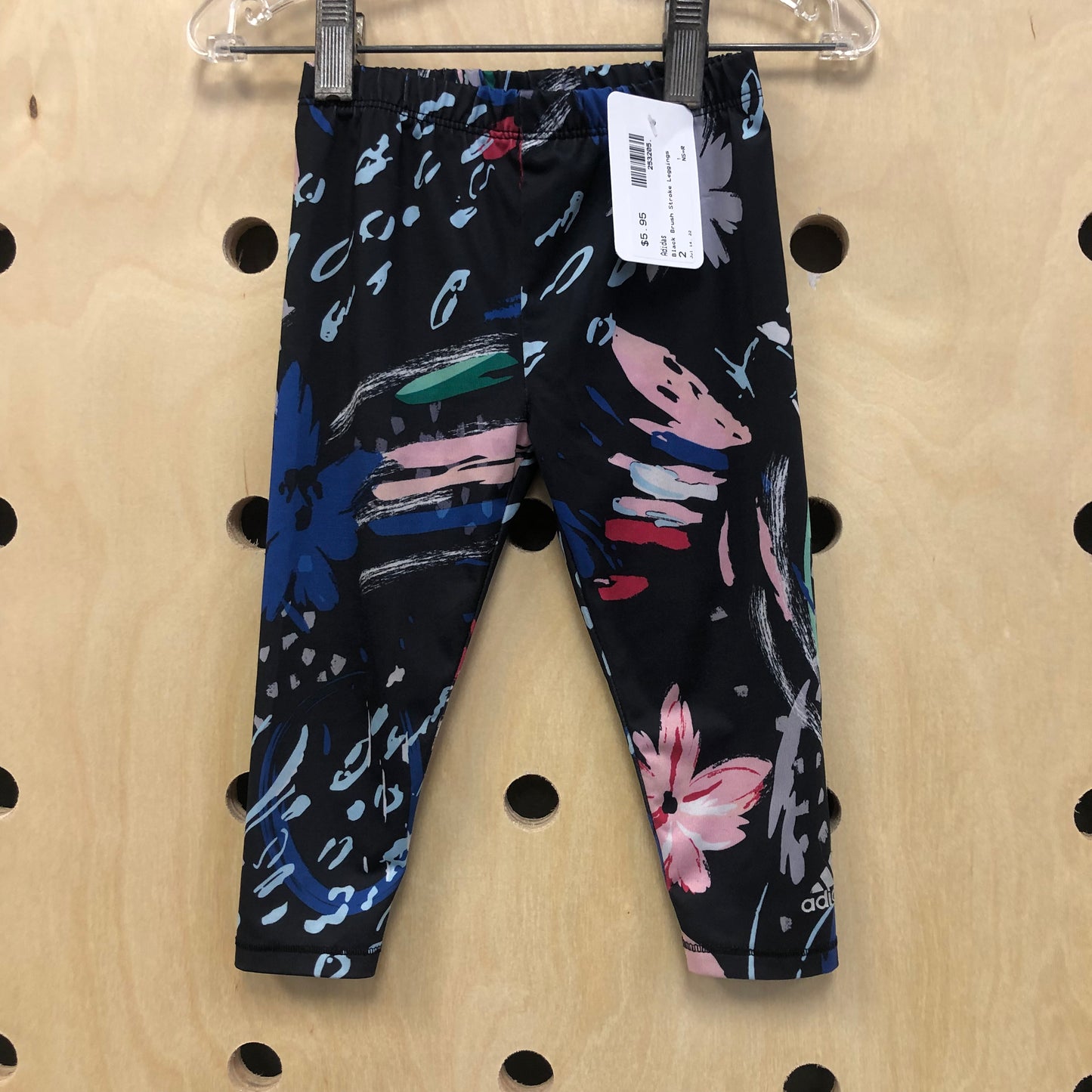 Black Brush Stroke Leggings