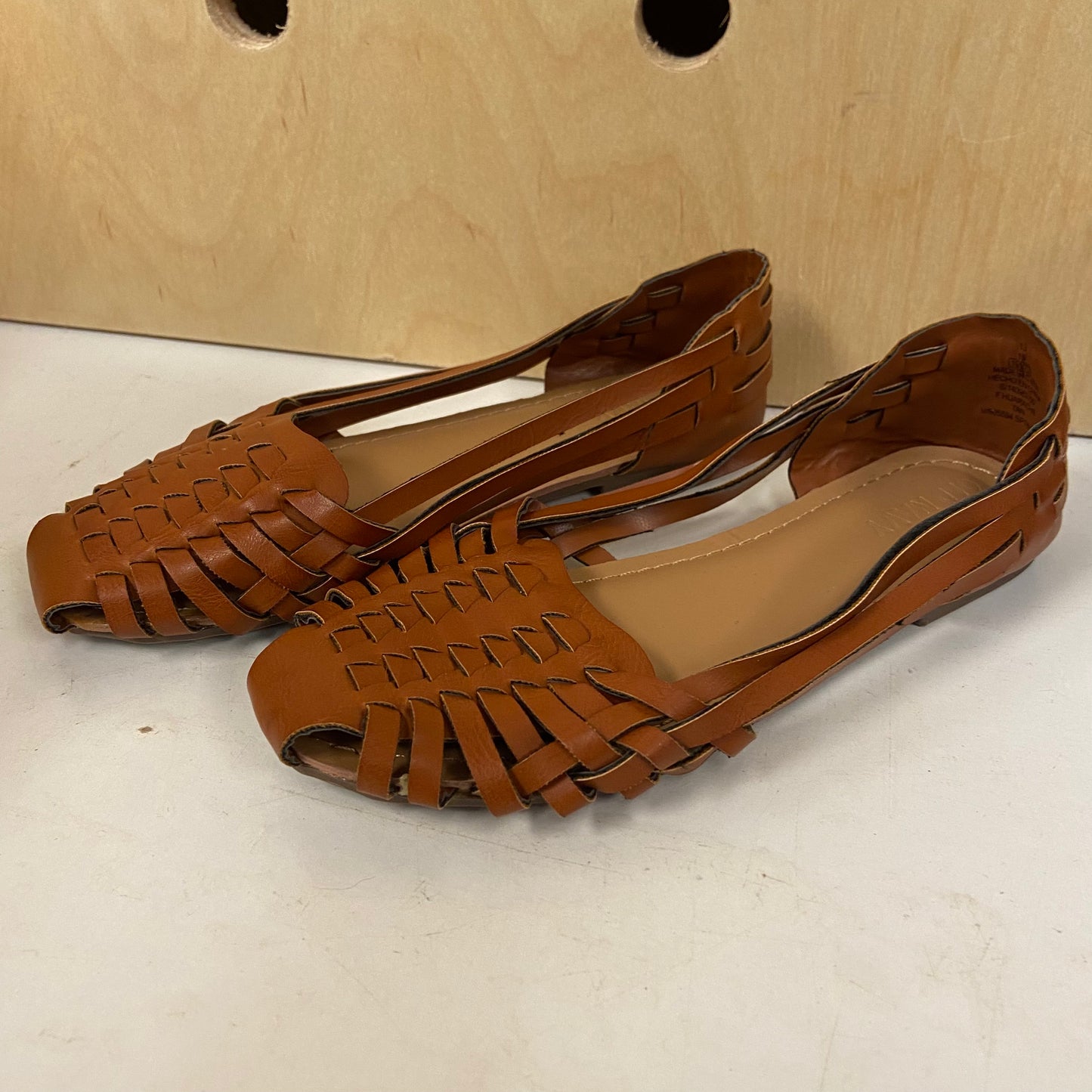 Brown Weaved Sandals