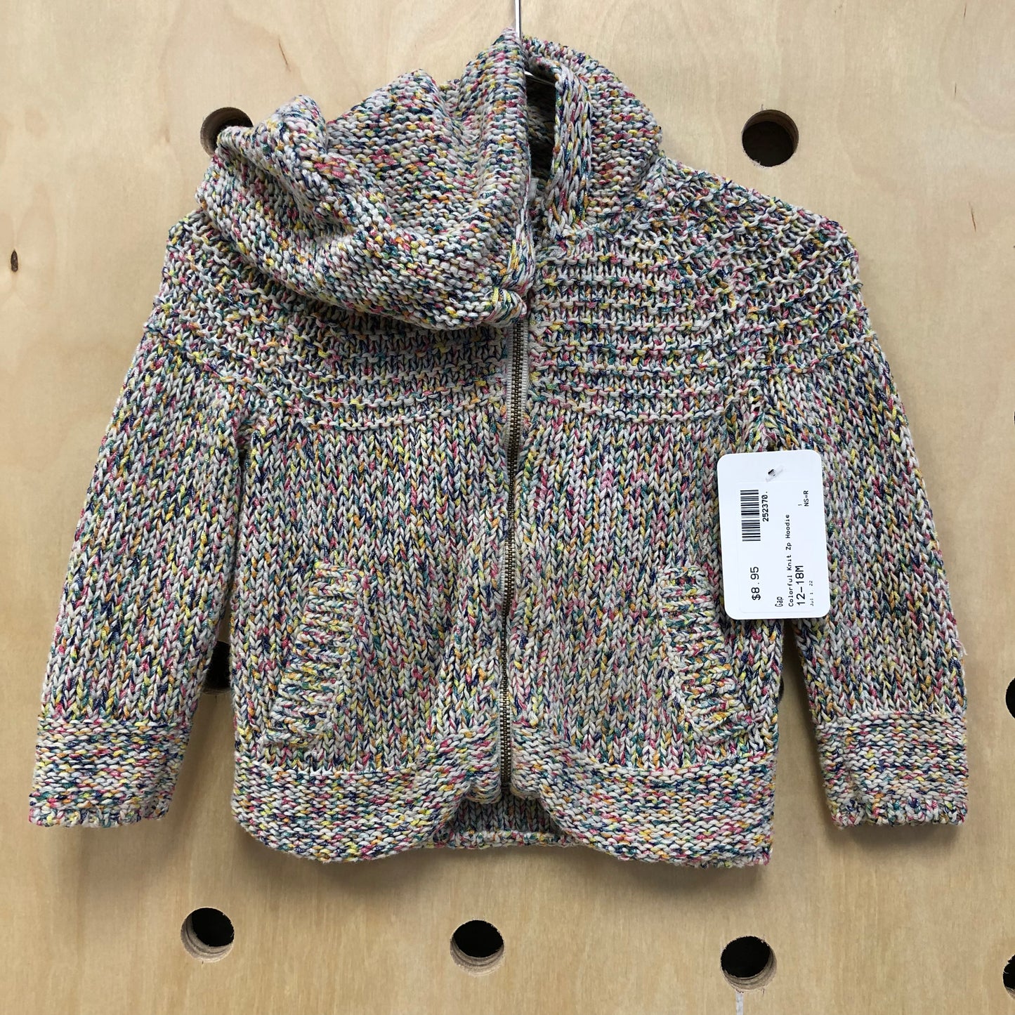 Colorful Knit Zp Hoodie