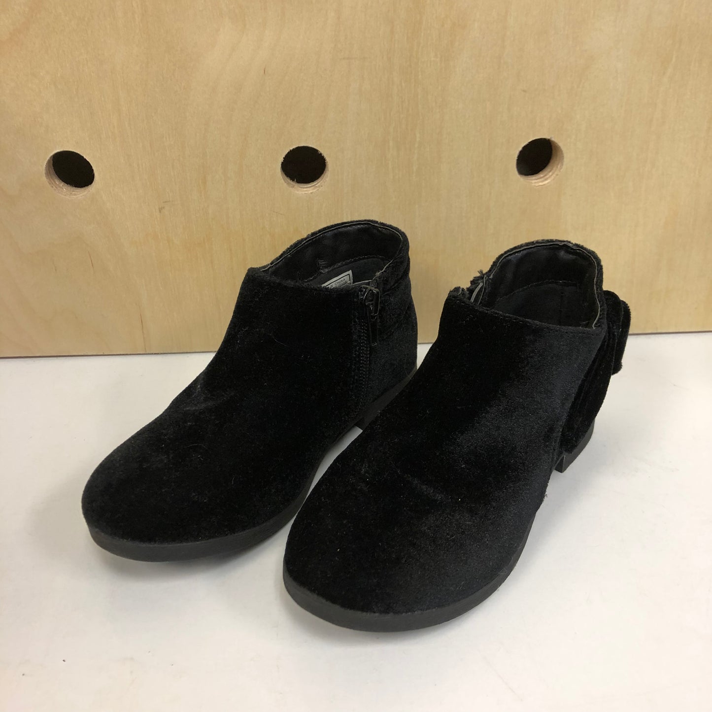 Black Velour Ankle Boots