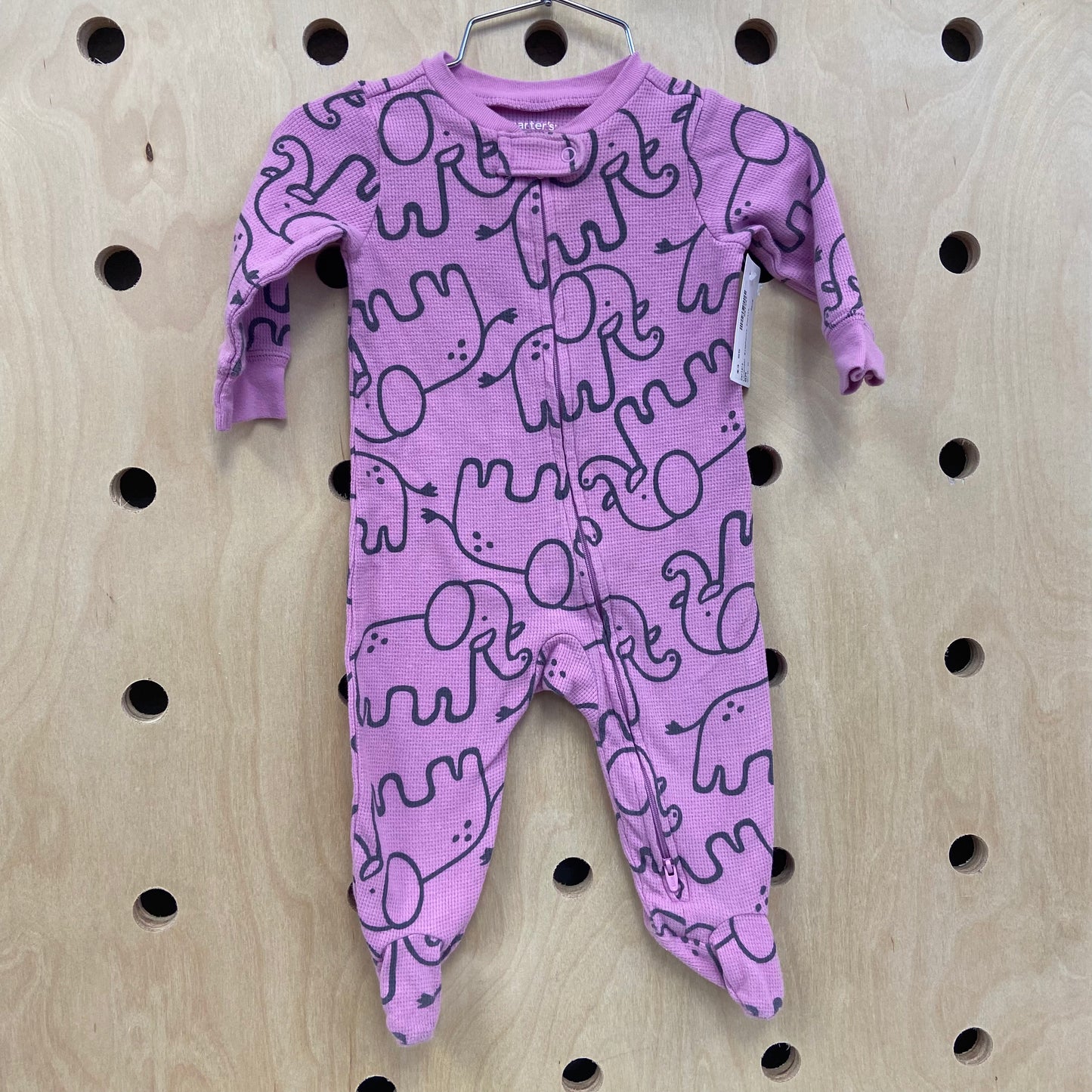 Lavender Elephants Footie