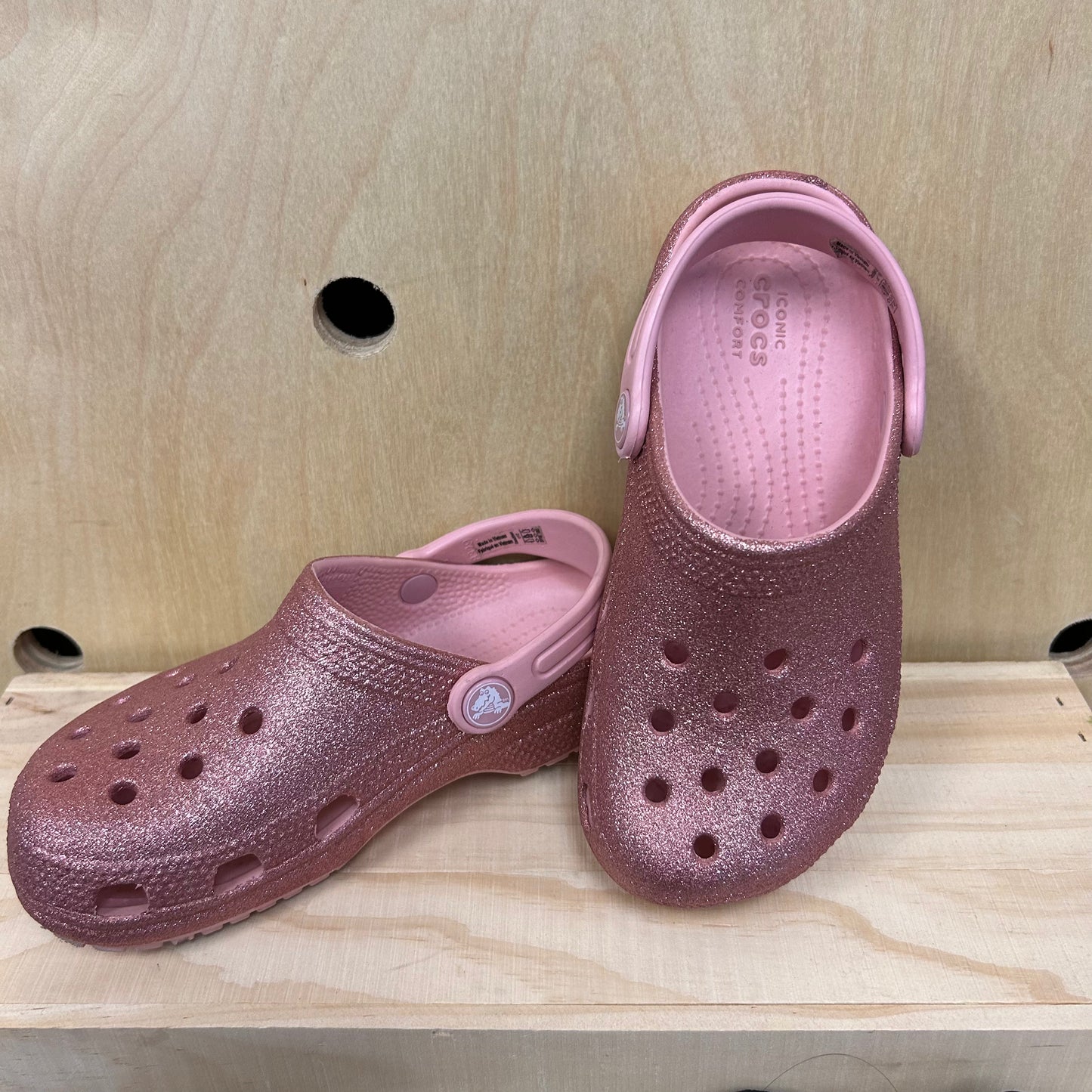 Pink Glitter Clogs