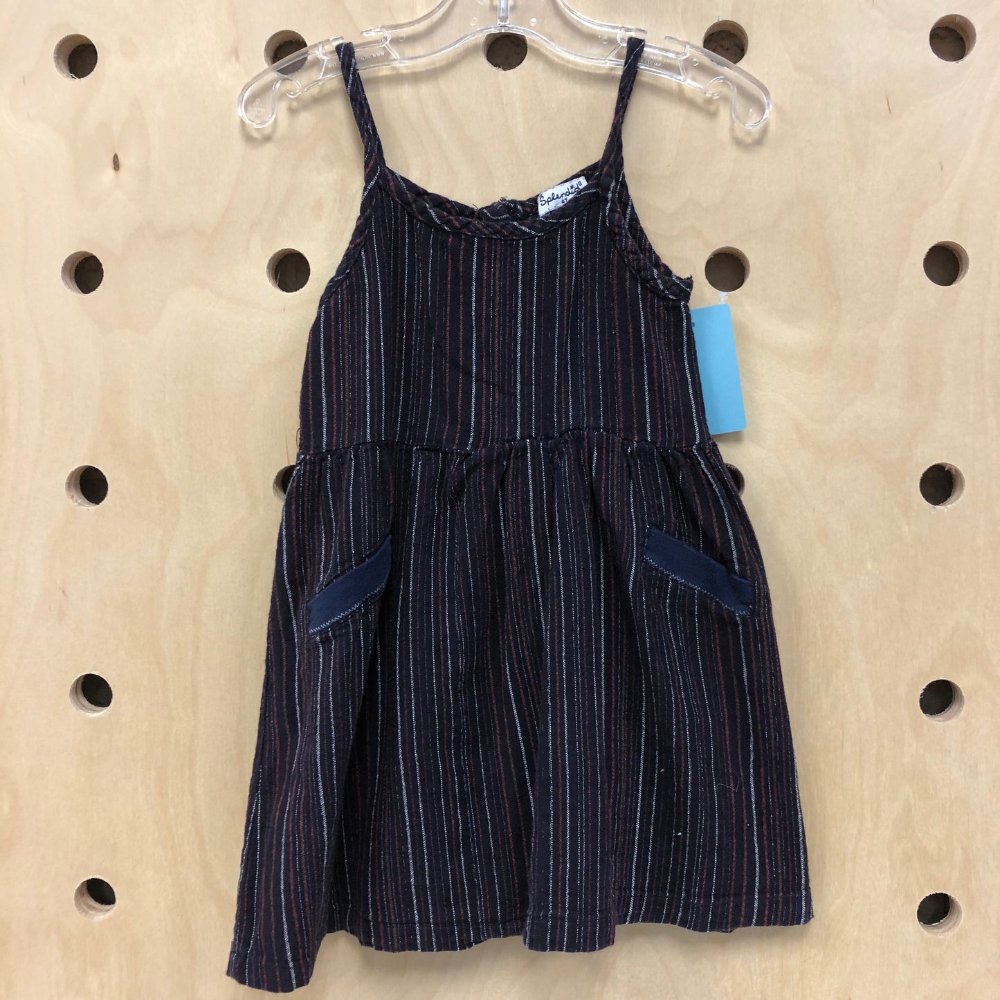 Blue Striped Pocket Dress
