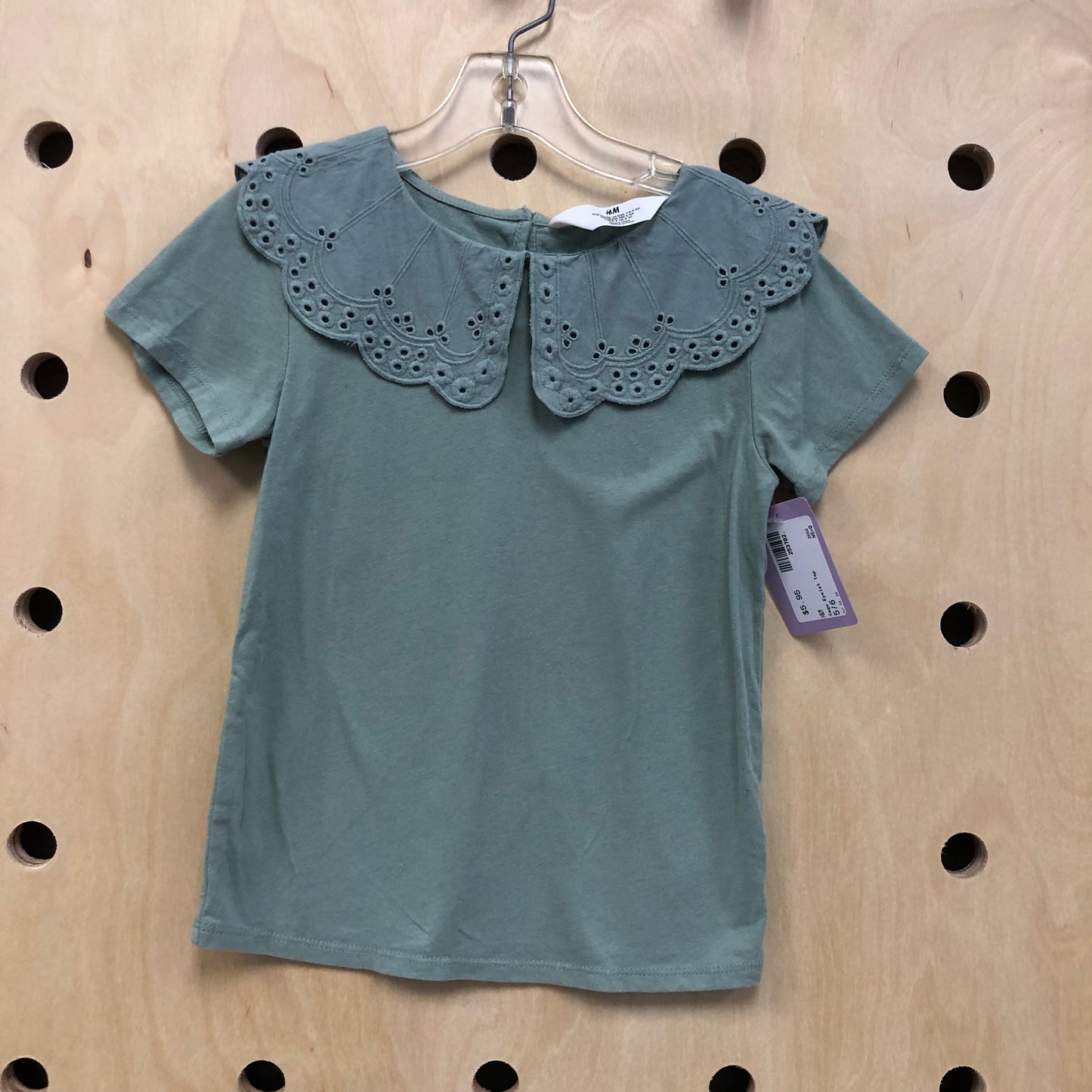 Sage Eyelet Top