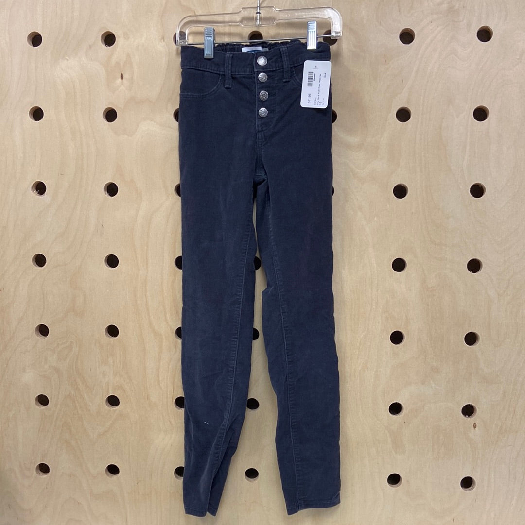 Grey Cord High-Rise Jeggings