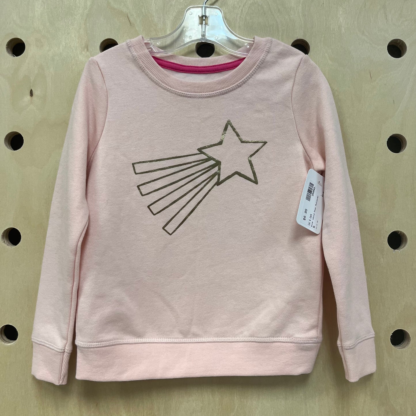 Pink +Gold Star Pullover