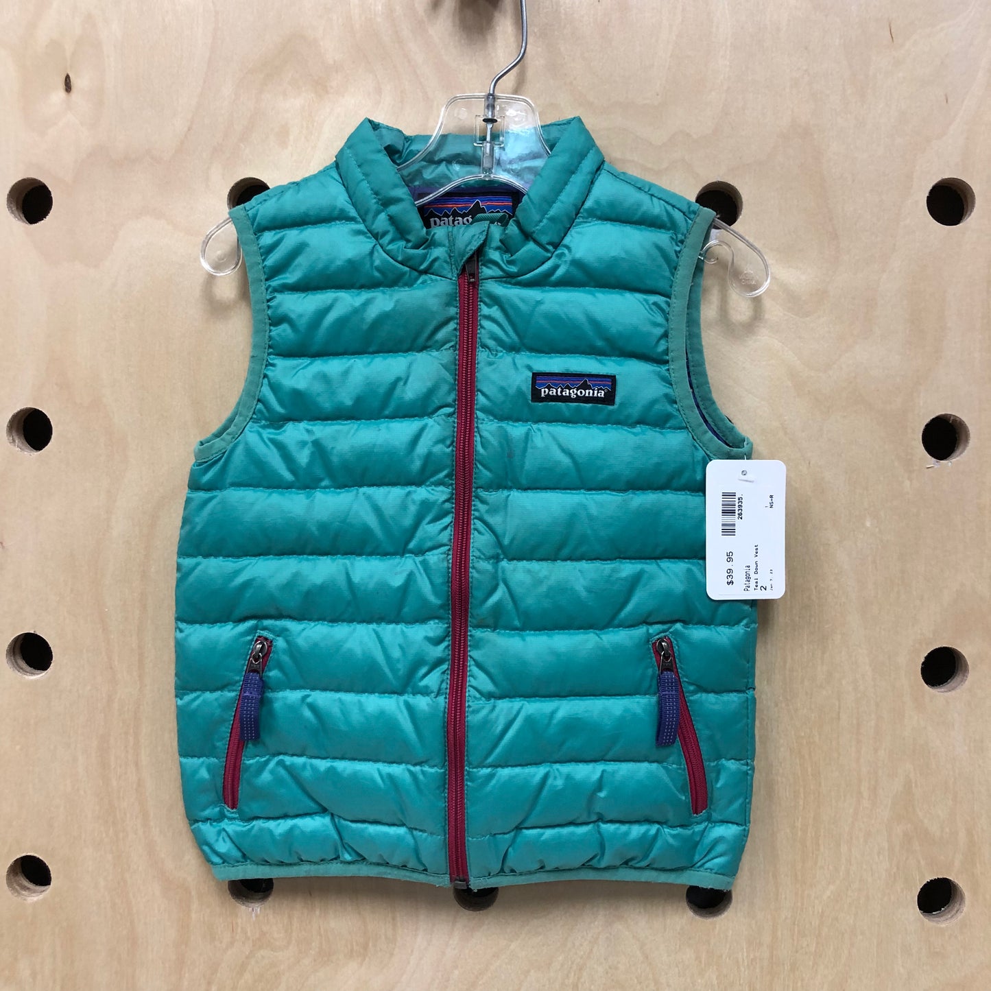 Teal Down Vest