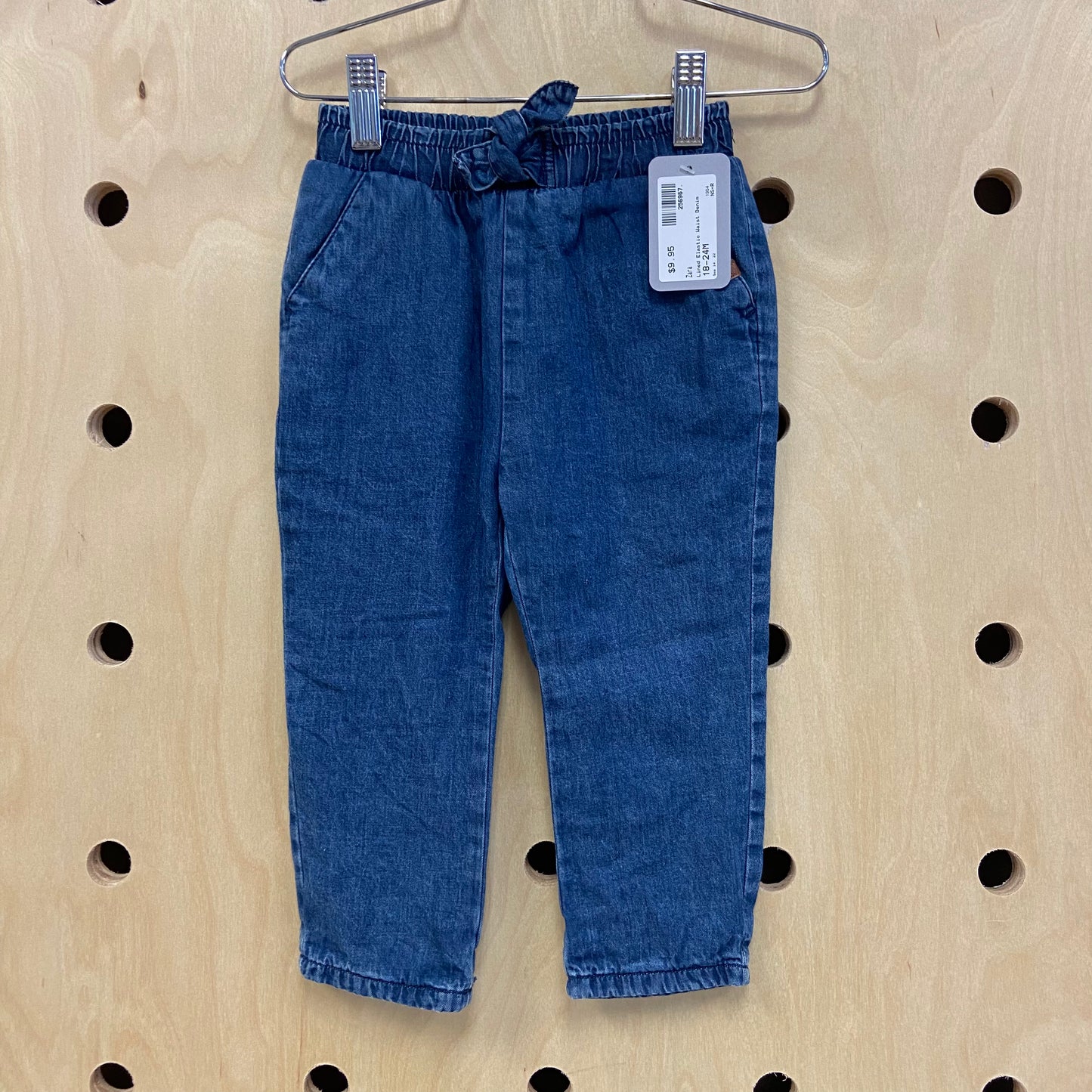 Lined Elastic Waist Denim