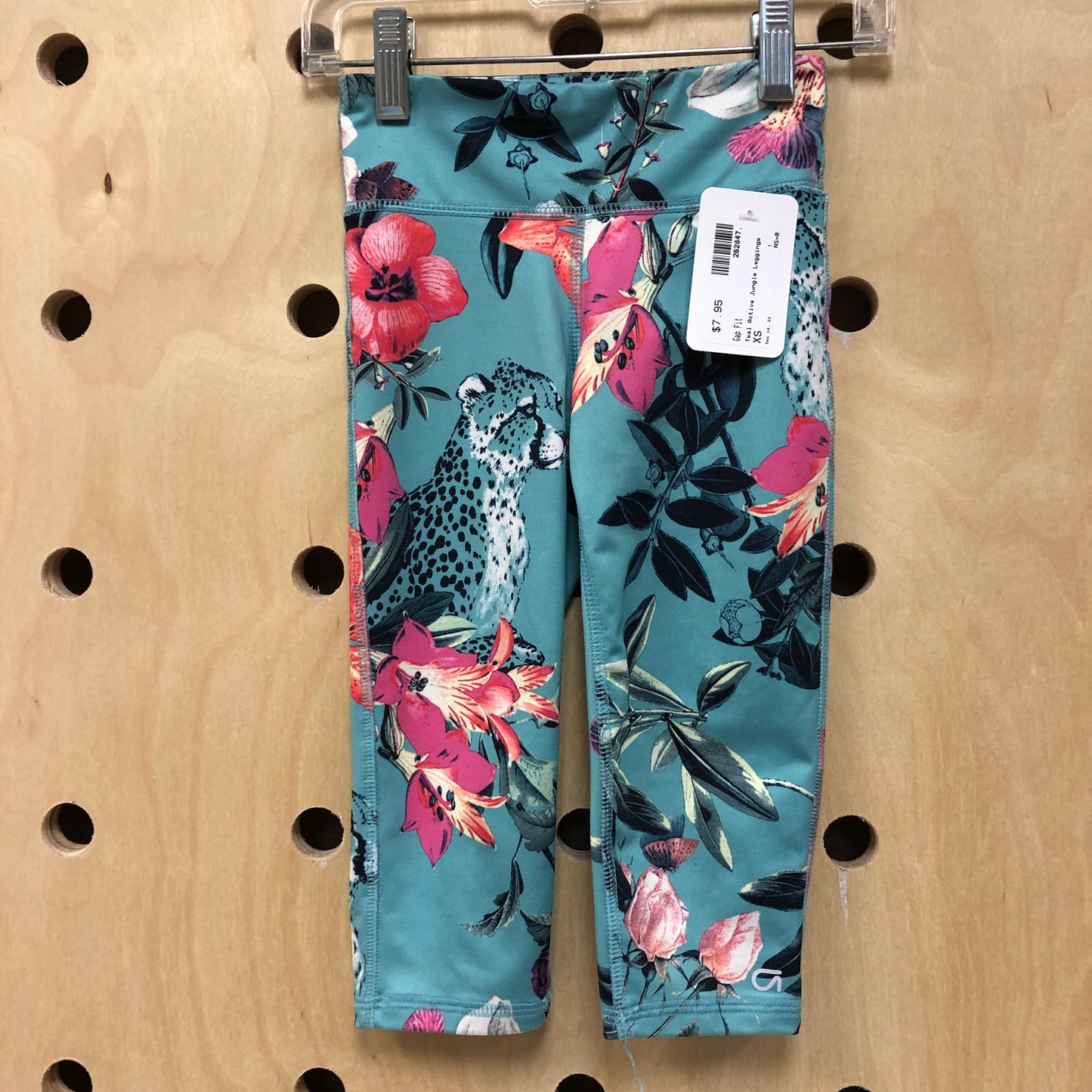Teal Active Jungle Leggings