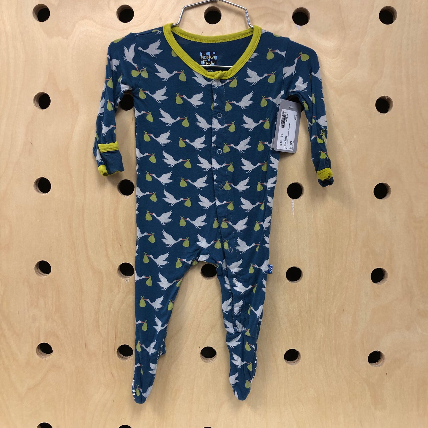 Blue Stork Bamboo Footies