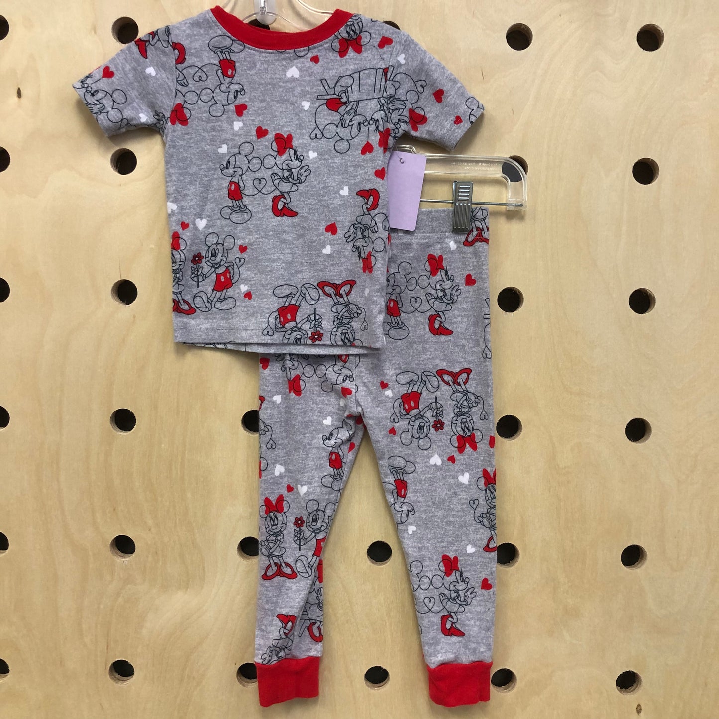 Grey Mickey + Minnie Pajamas