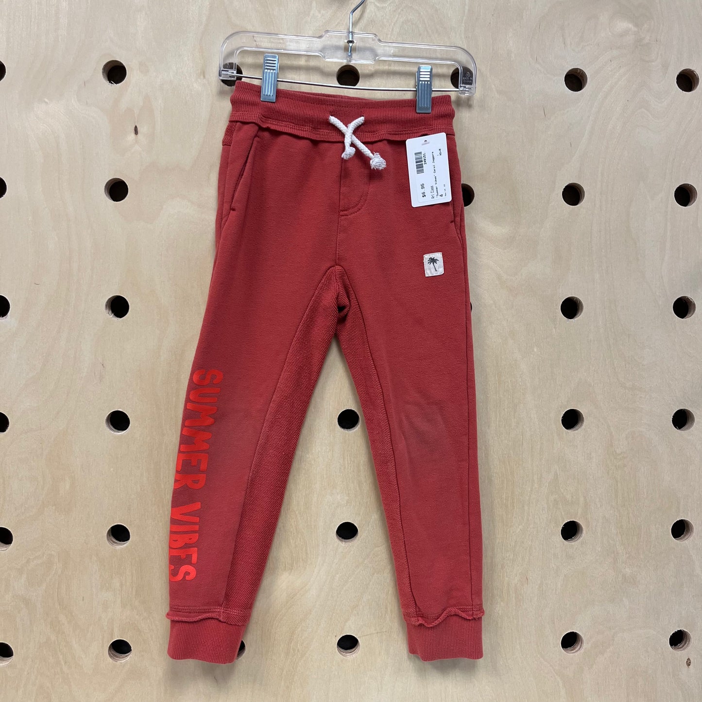 "Summer Vibes" Coral Joggers