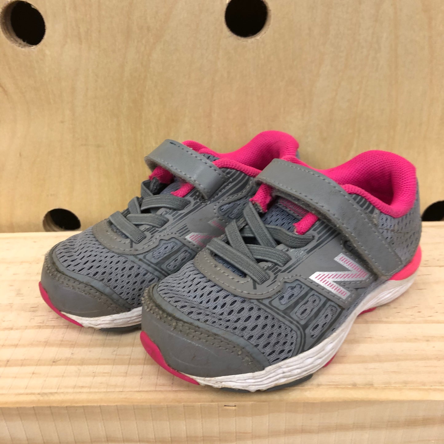 Grey & Pink Sneakers