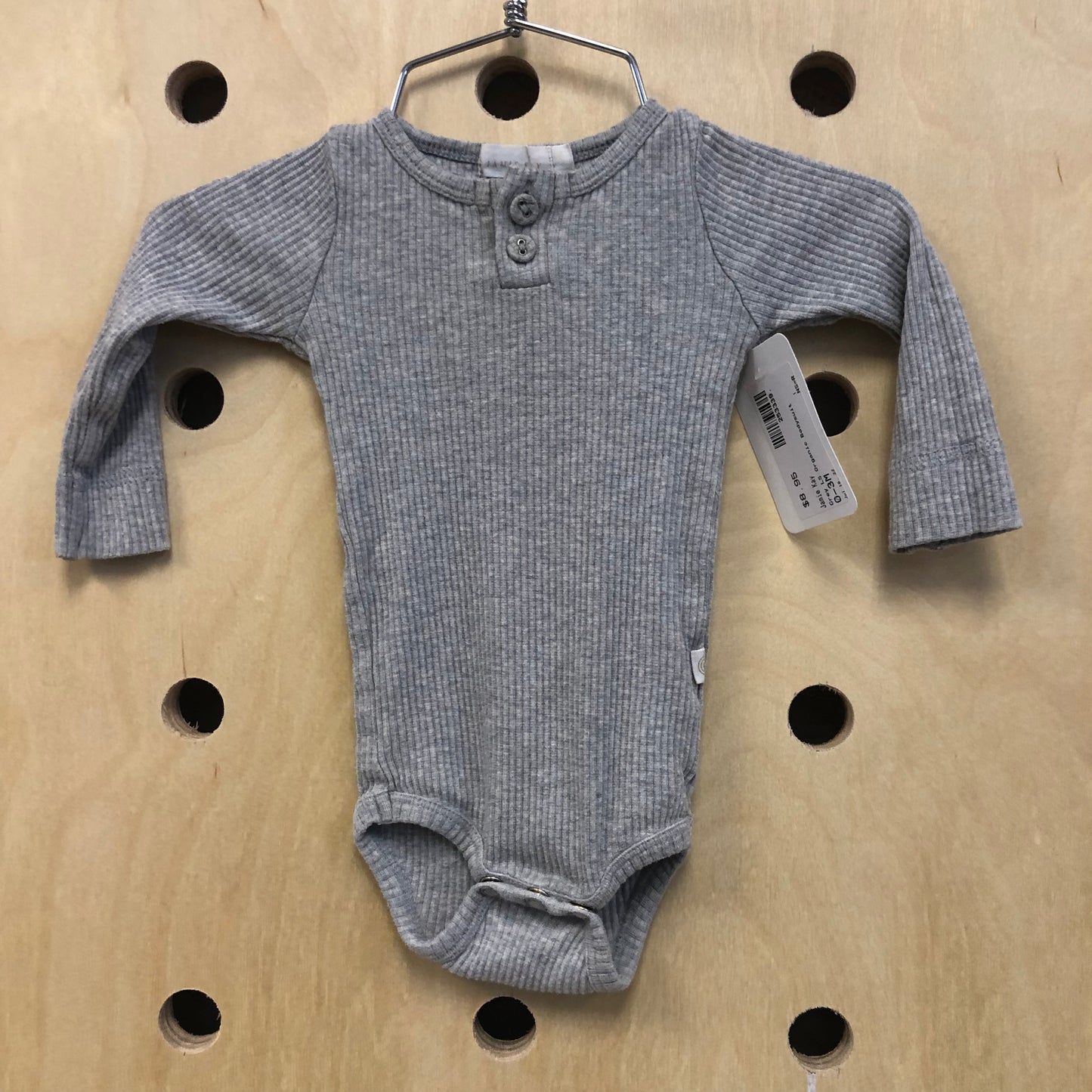 Grey LS Organic Bodysuit
