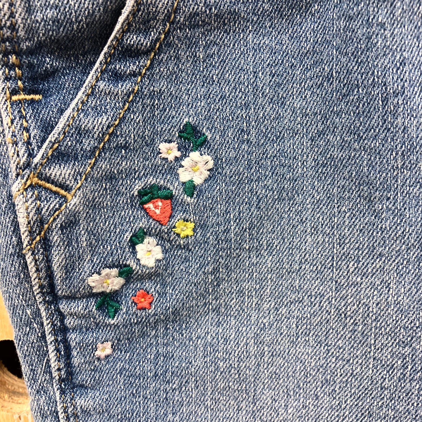 Embroidered Floral Overalls