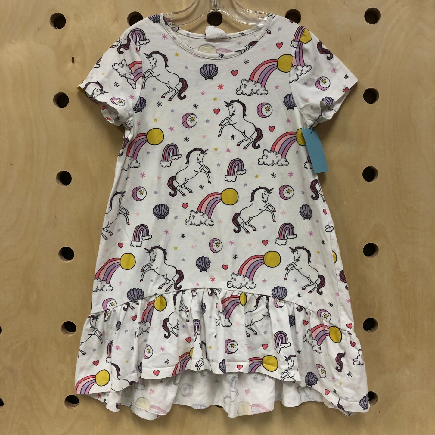 White Unicorn + Rainbows Dress