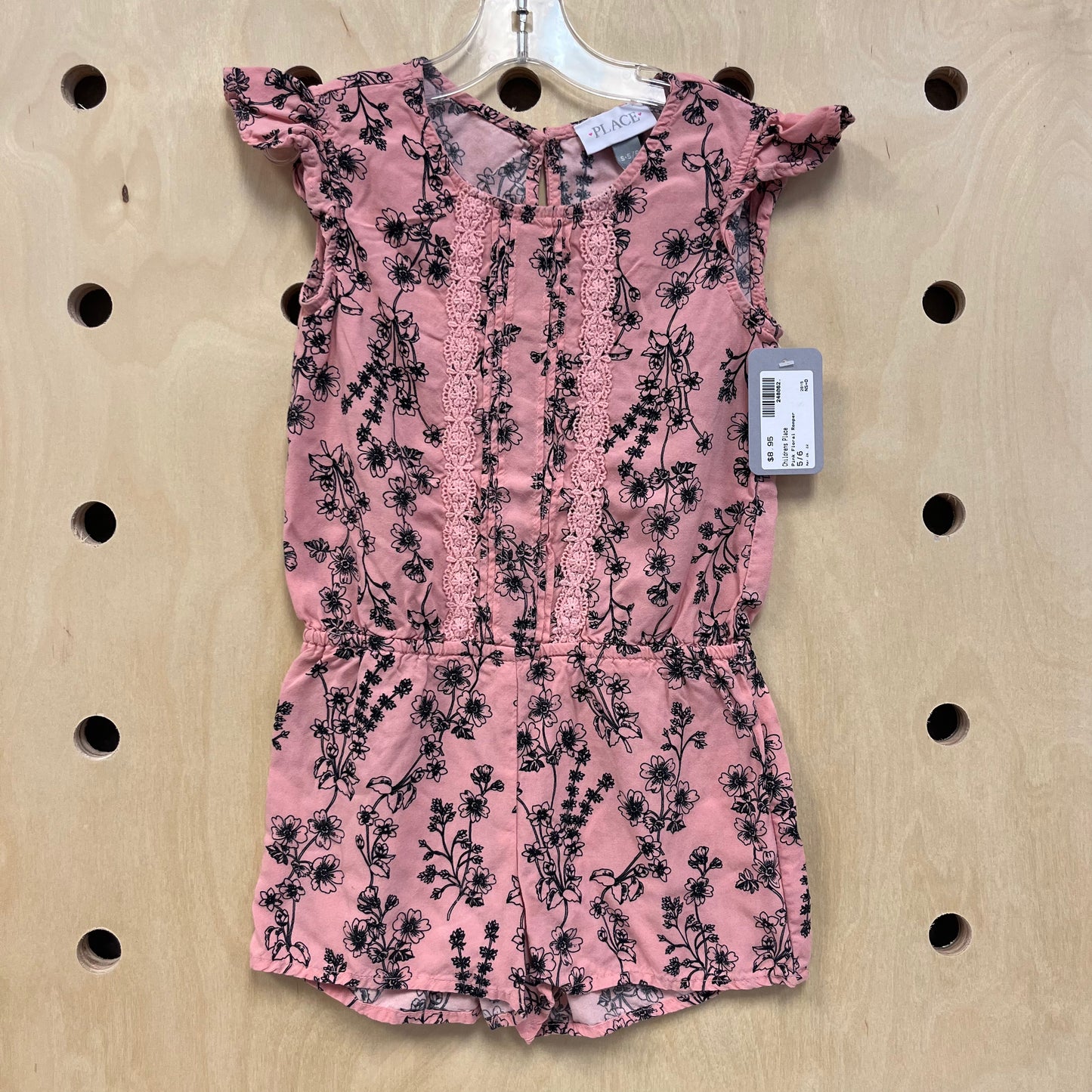 Pink Floral Romper