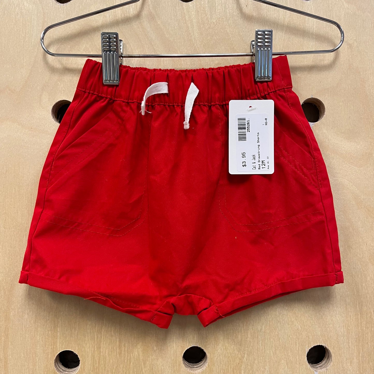 Red Drawstring Shorts