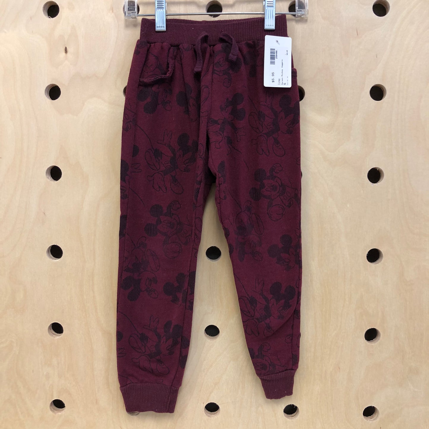 Maroon Mickey Joggers