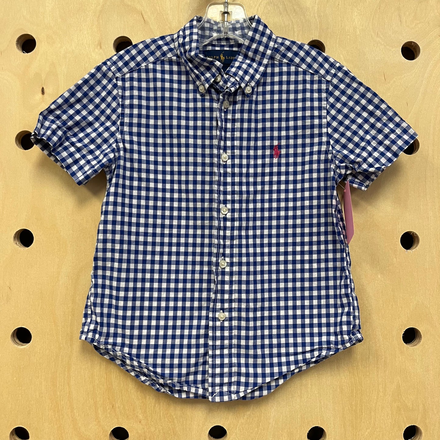 Blue Gingham Button Up Shirt