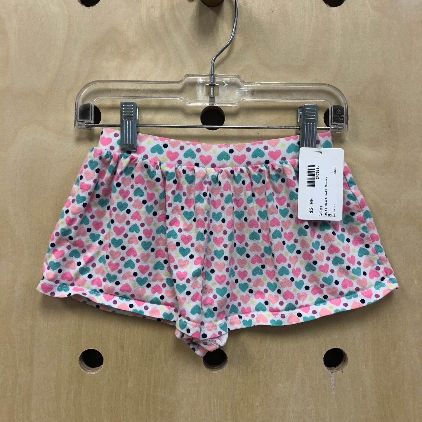 White Heart Soft Shorts