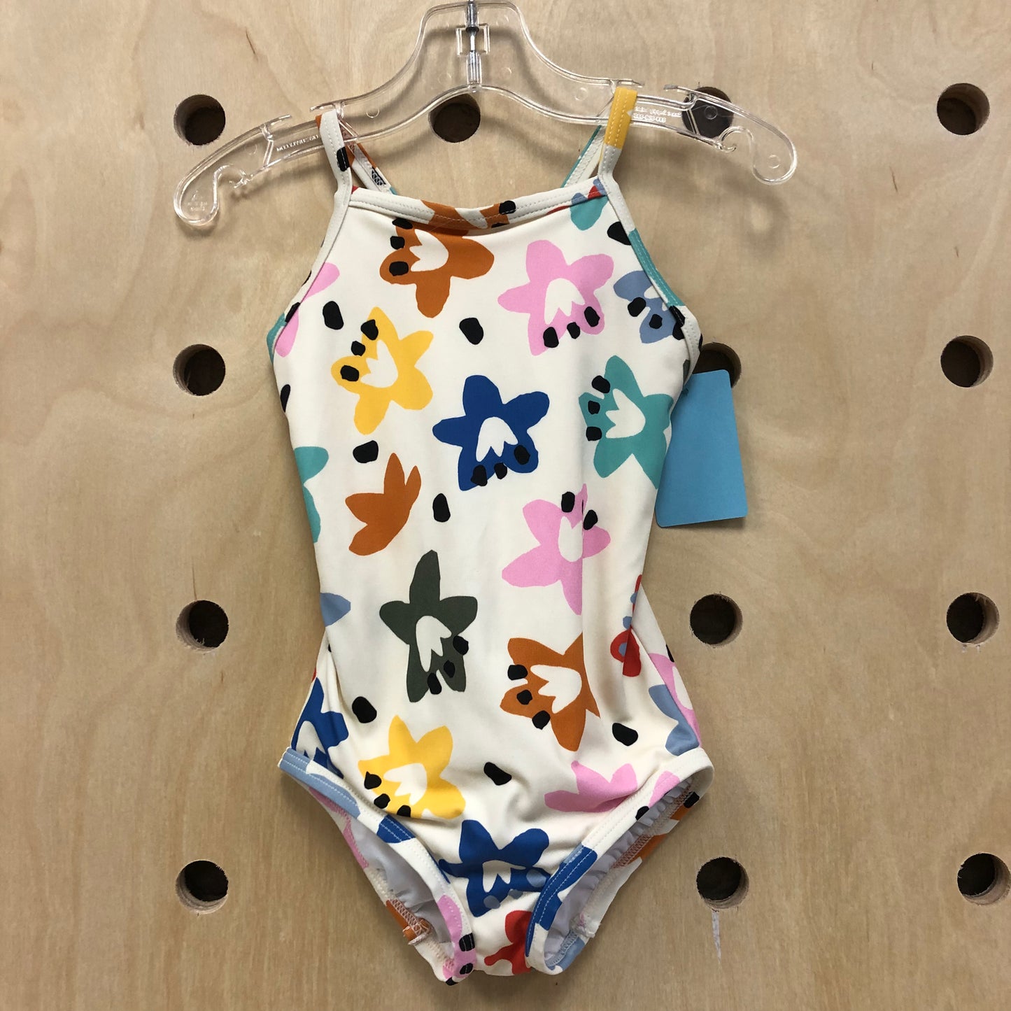 Cream Floral Swimsuit