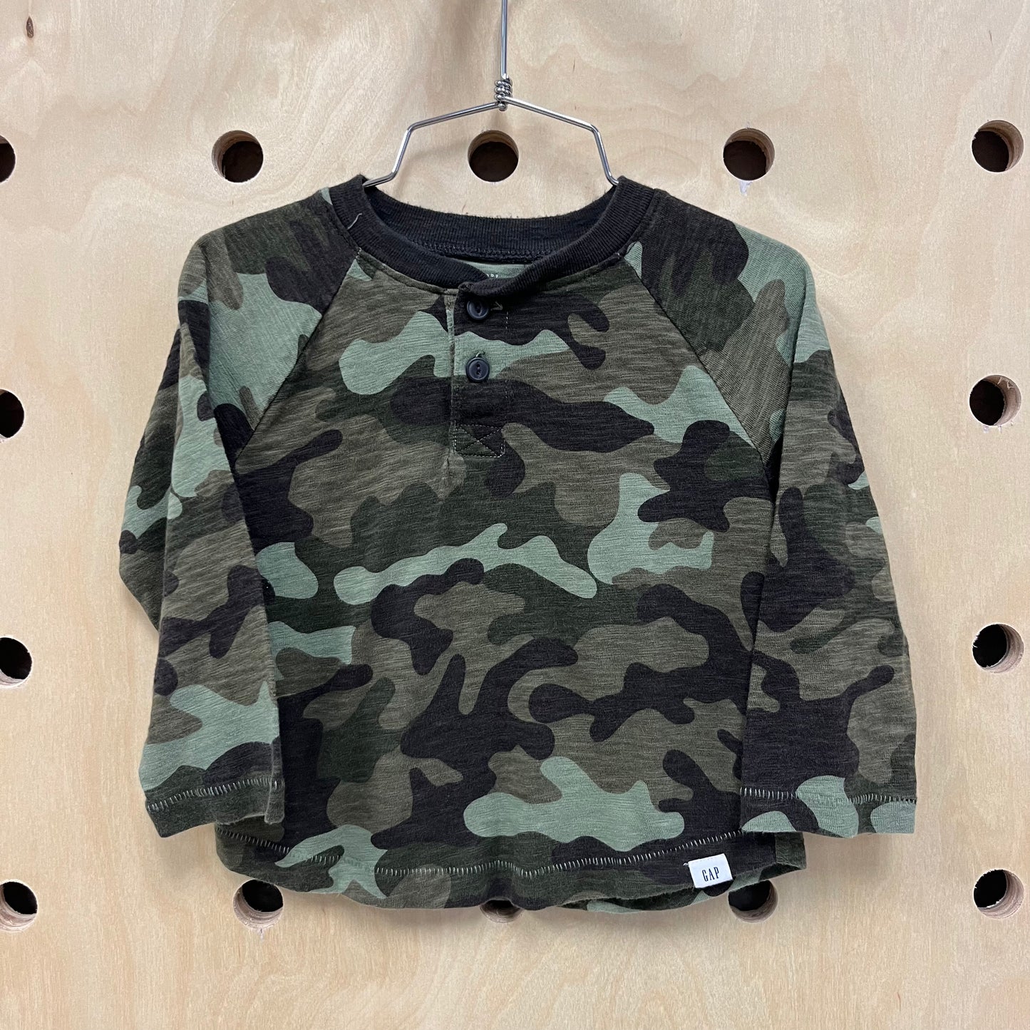 Green Camo LS Henley