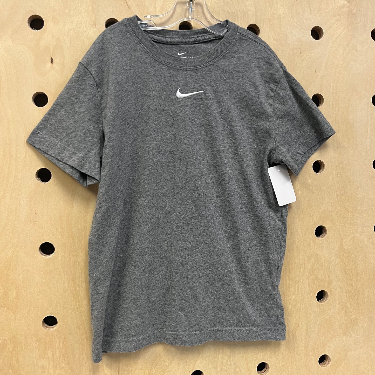 Grey Embroidered Swoosh Tee