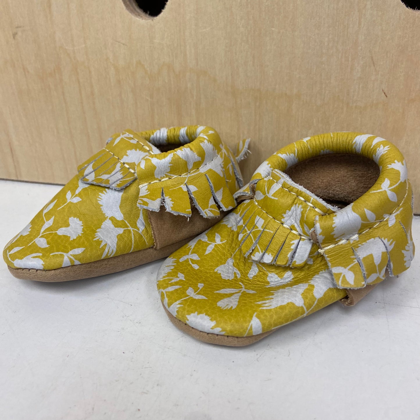 Yellow Floral Fringe Moccs