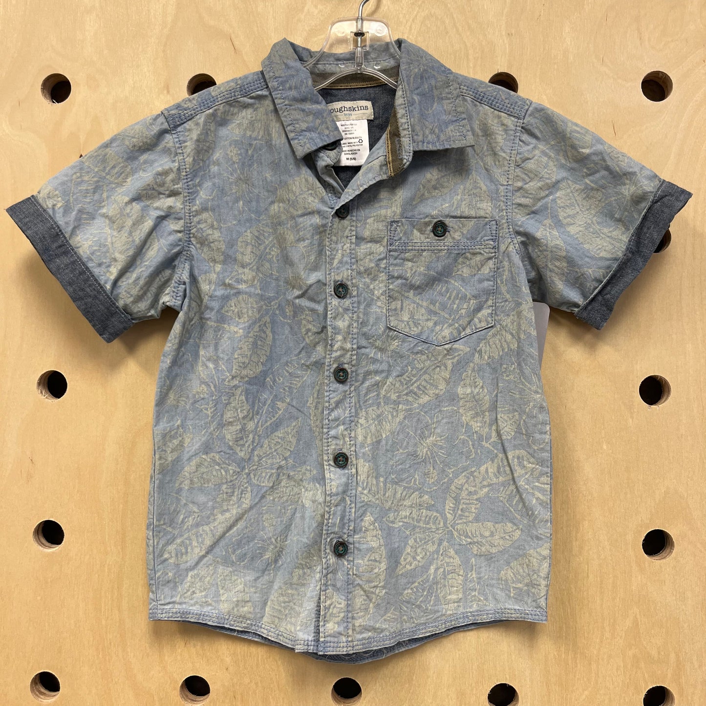 Blue Tropical Leaf Shirt