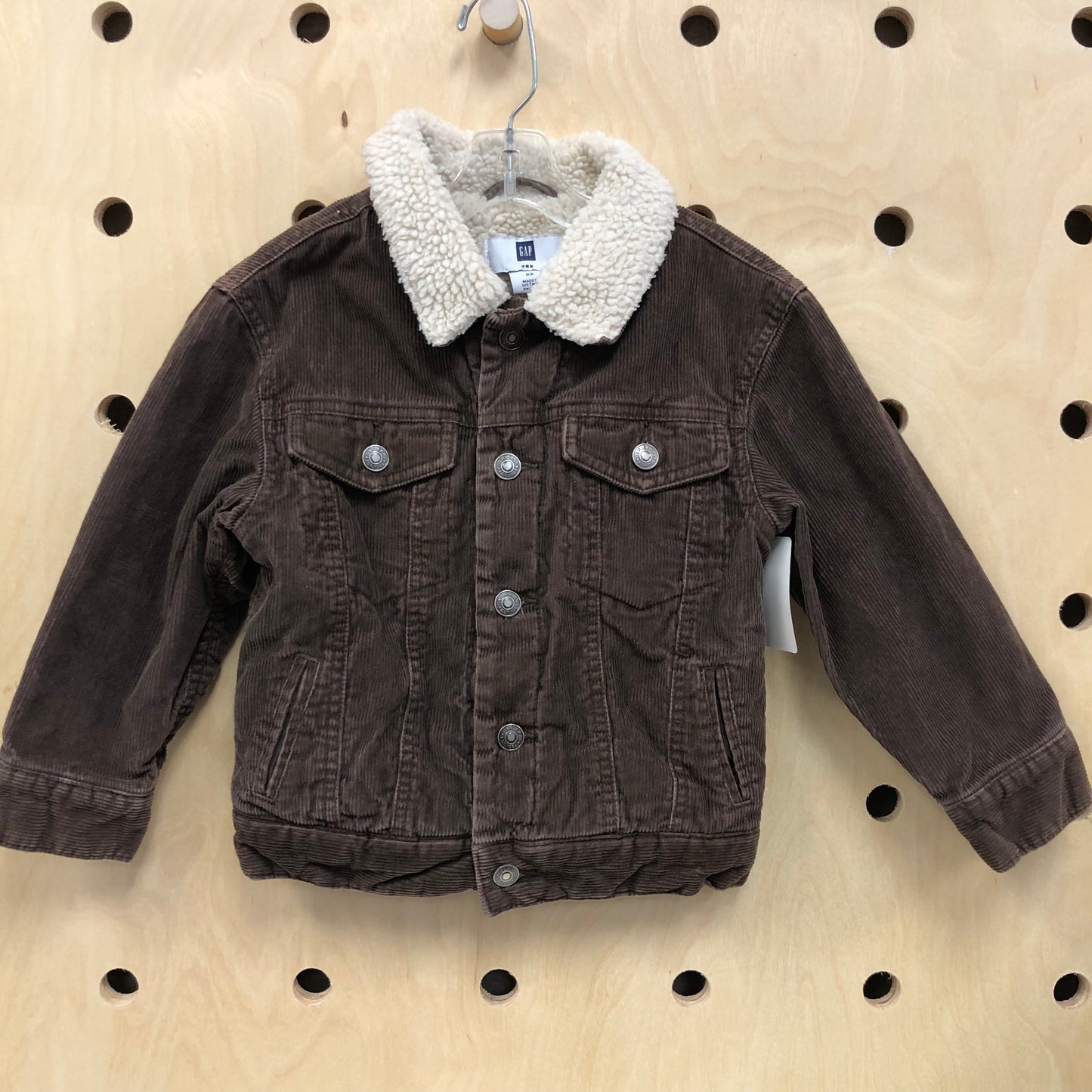Brown Cord Sherpa Jacket