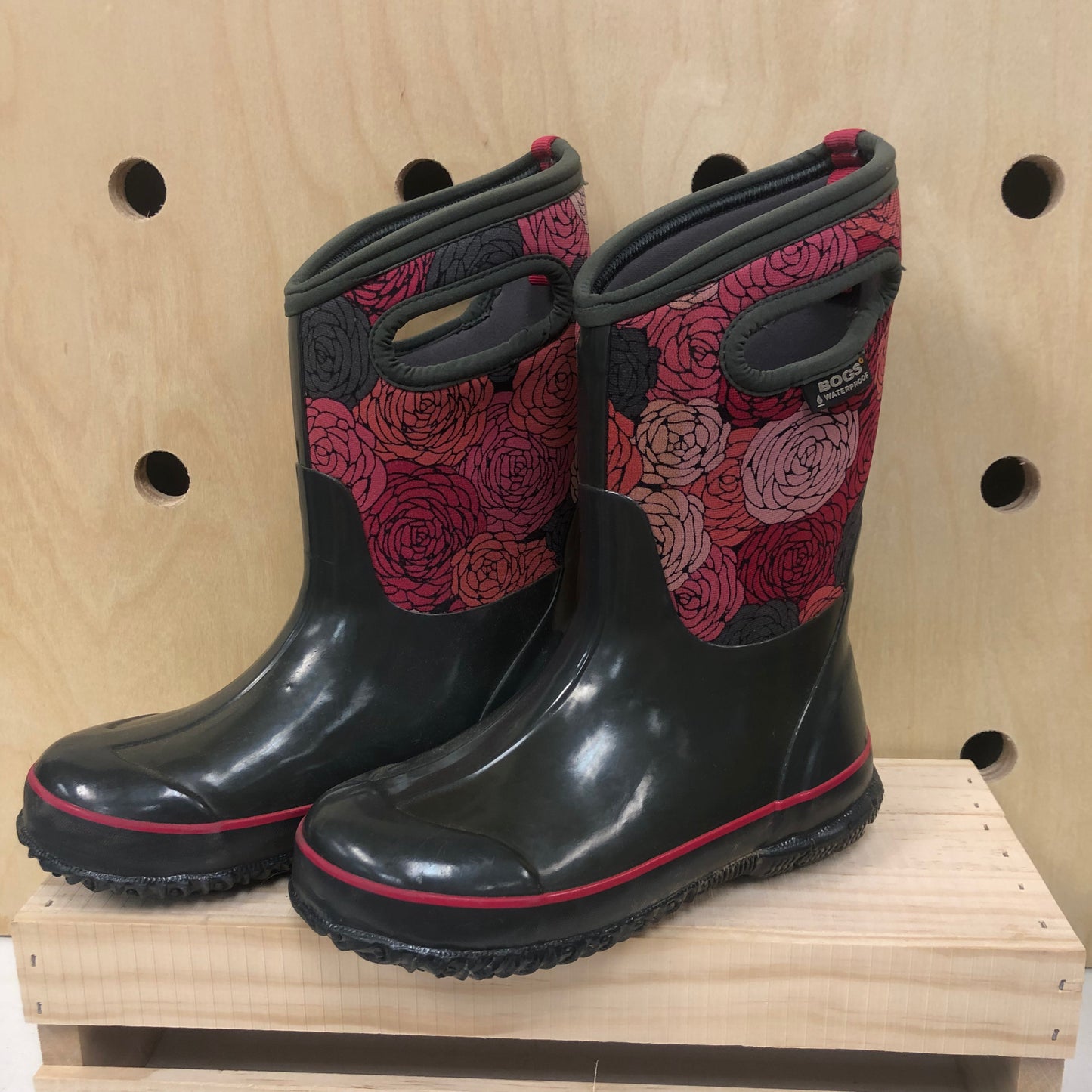 Grey Floral Classic Boots