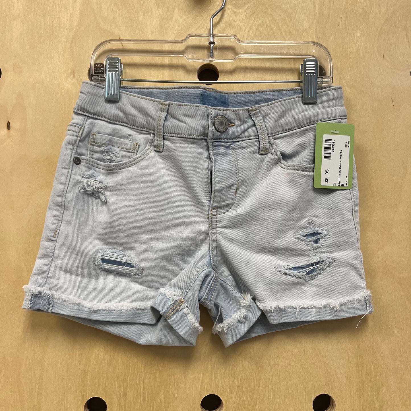 Light Wash Denim Shorts
