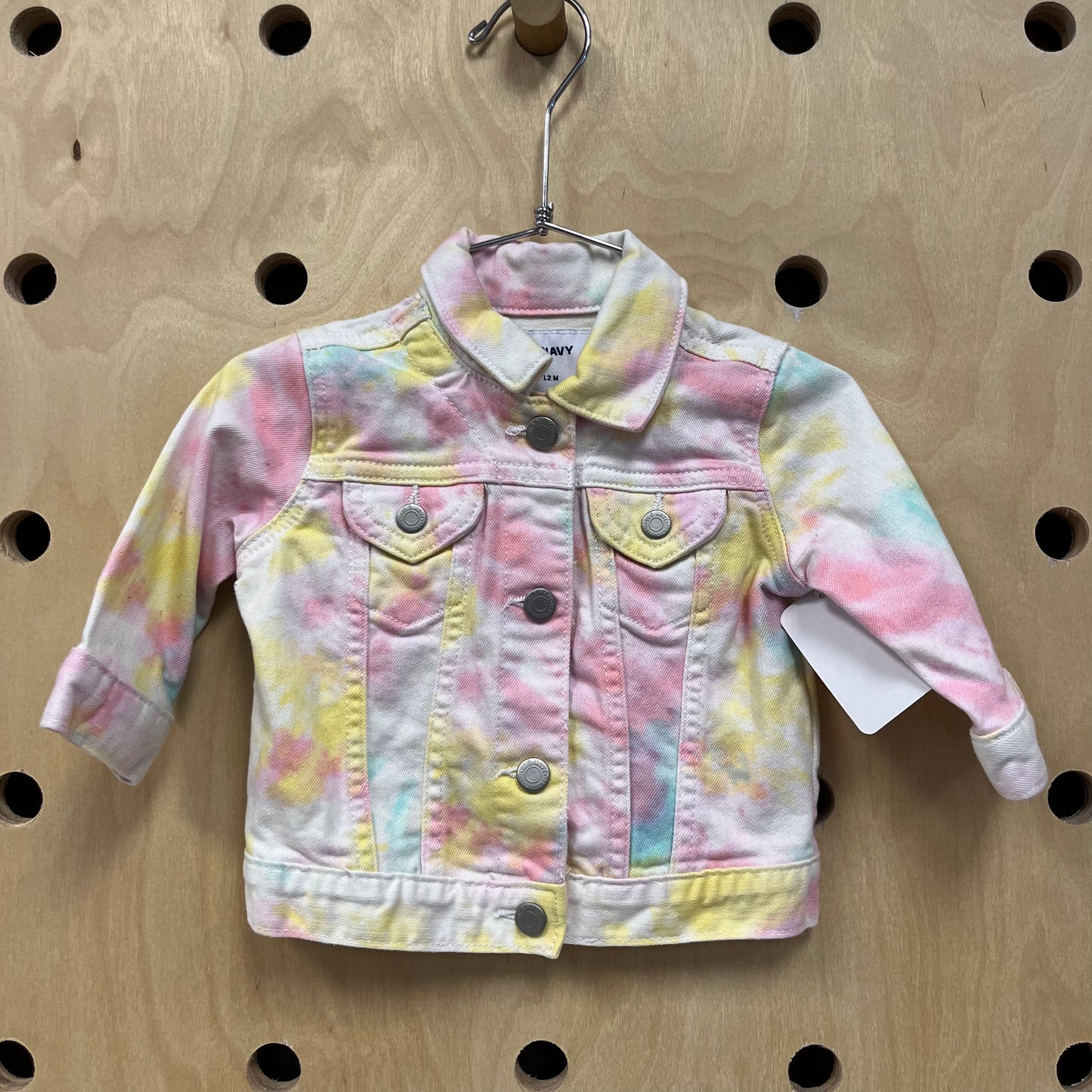 White+Tie Dye Denim Jacket